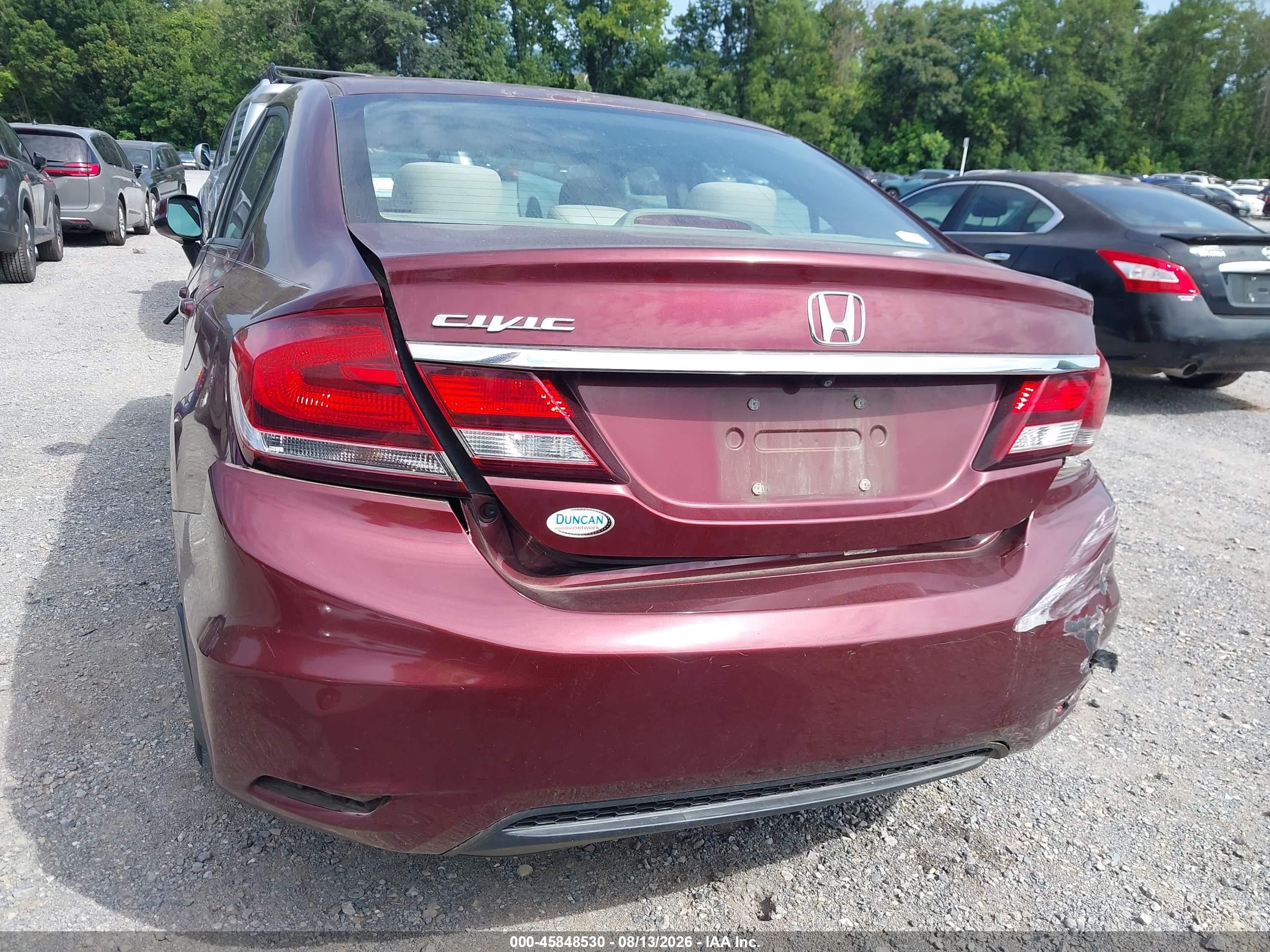 2013 Honda Civic Lx Red vin: 2HGFB2F57DH585147