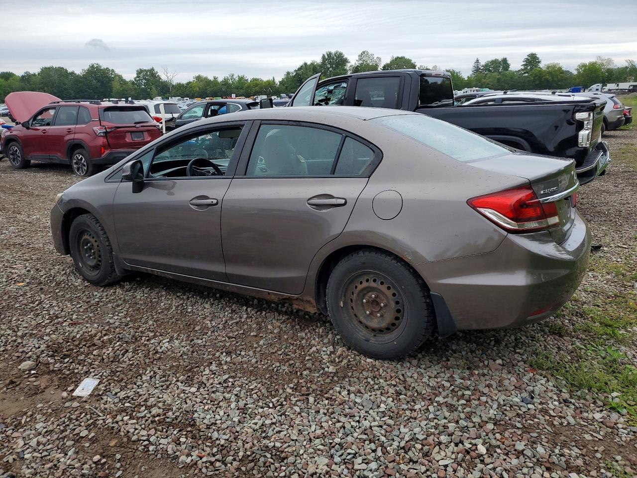 2013 Honda Civic Lx Gray vin: 2HGFB2F57DH585598
