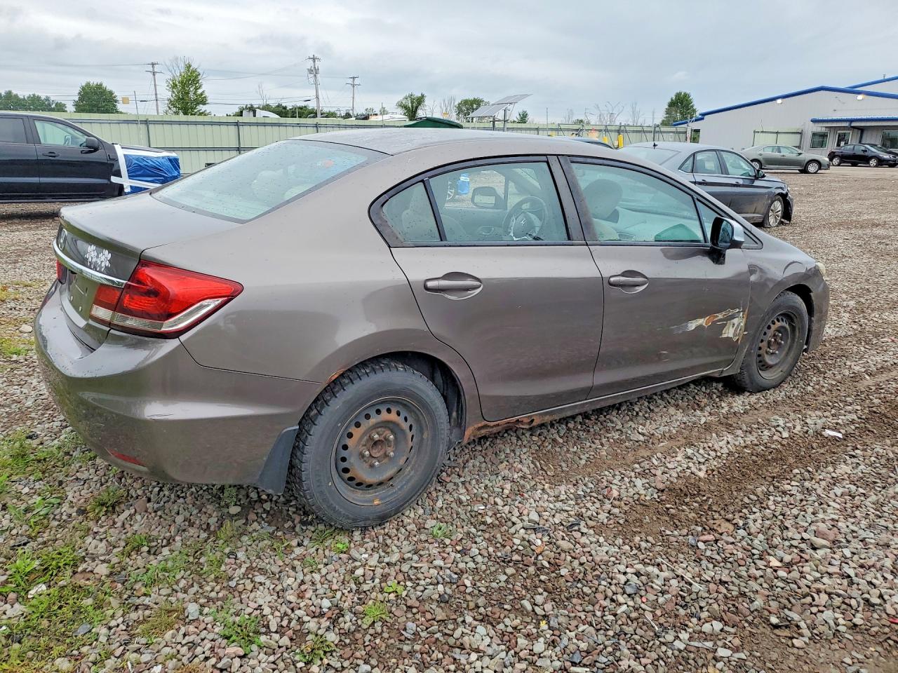 2013 Honda Civic Lx Gray vin: 2HGFB2F57DH585598