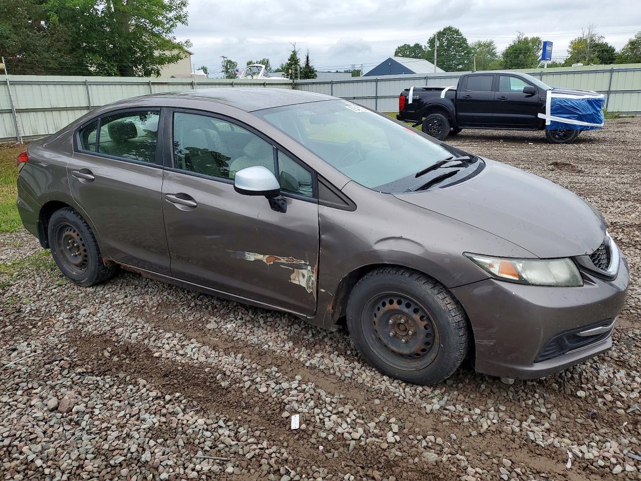 2013 Honda Civic Lx Gray vin: 2HGFB2F57DH585598