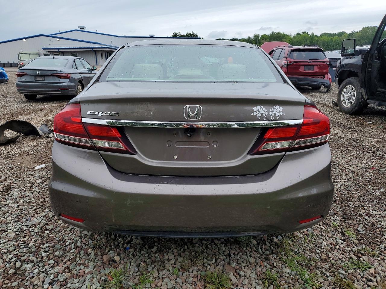 2013 Honda Civic Lx Gray vin: 2HGFB2F57DH585598