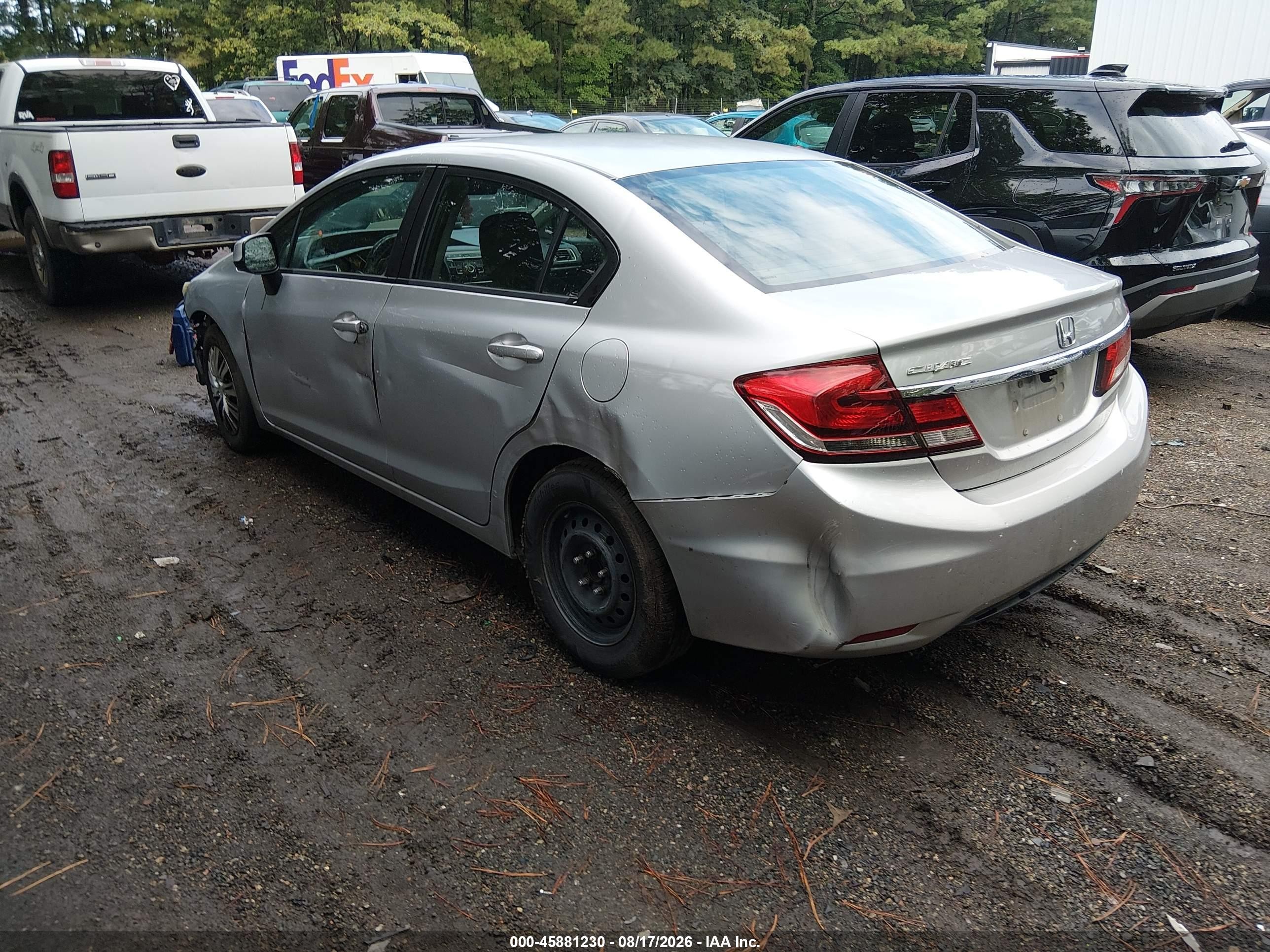 2013 Honda Civic Lx Серебряный vin: 2HGFB2F57DH585911