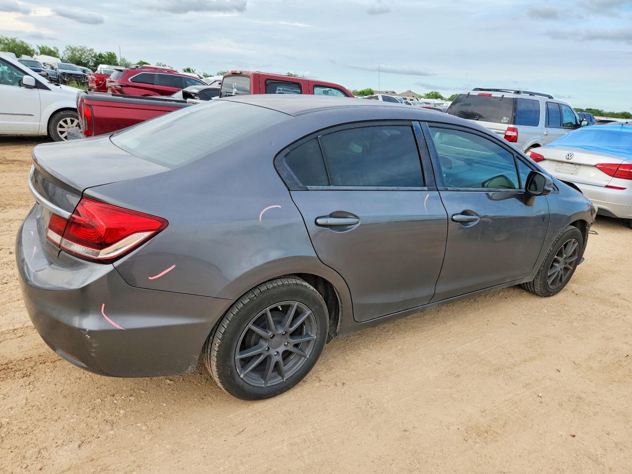 2013 Honda Civic Lx Gray vin: 2HGFB2F57DH589523