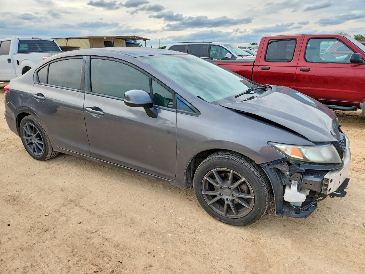 2013 Honda Civic Lx Gray vin: 2HGFB2F57DH589523