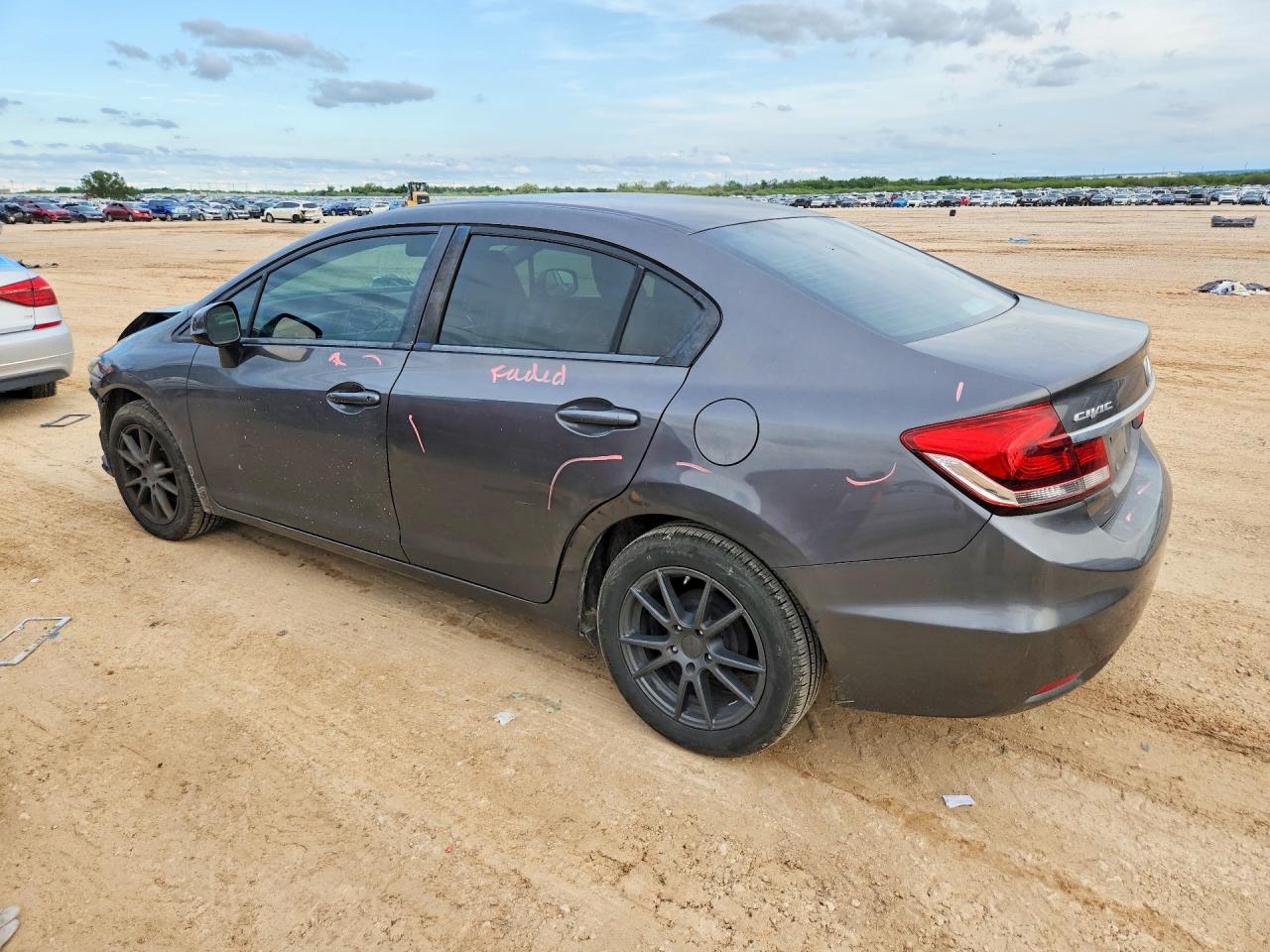 2013 Honda Civic Lx Gray vin: 2HGFB2F57DH589523