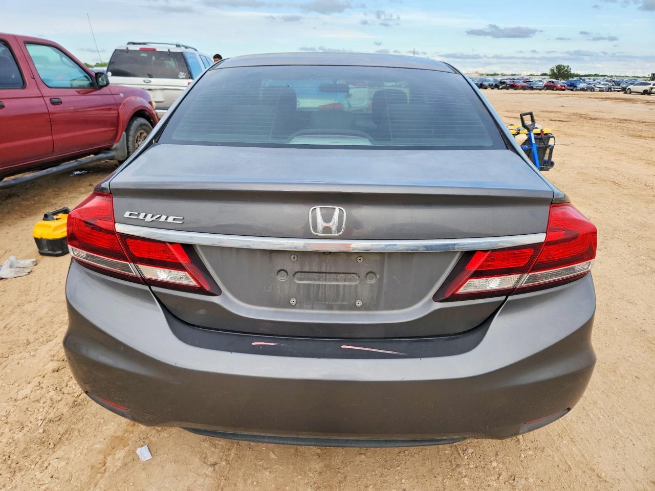 2013 Honda Civic Lx Gray vin: 2HGFB2F57DH589523