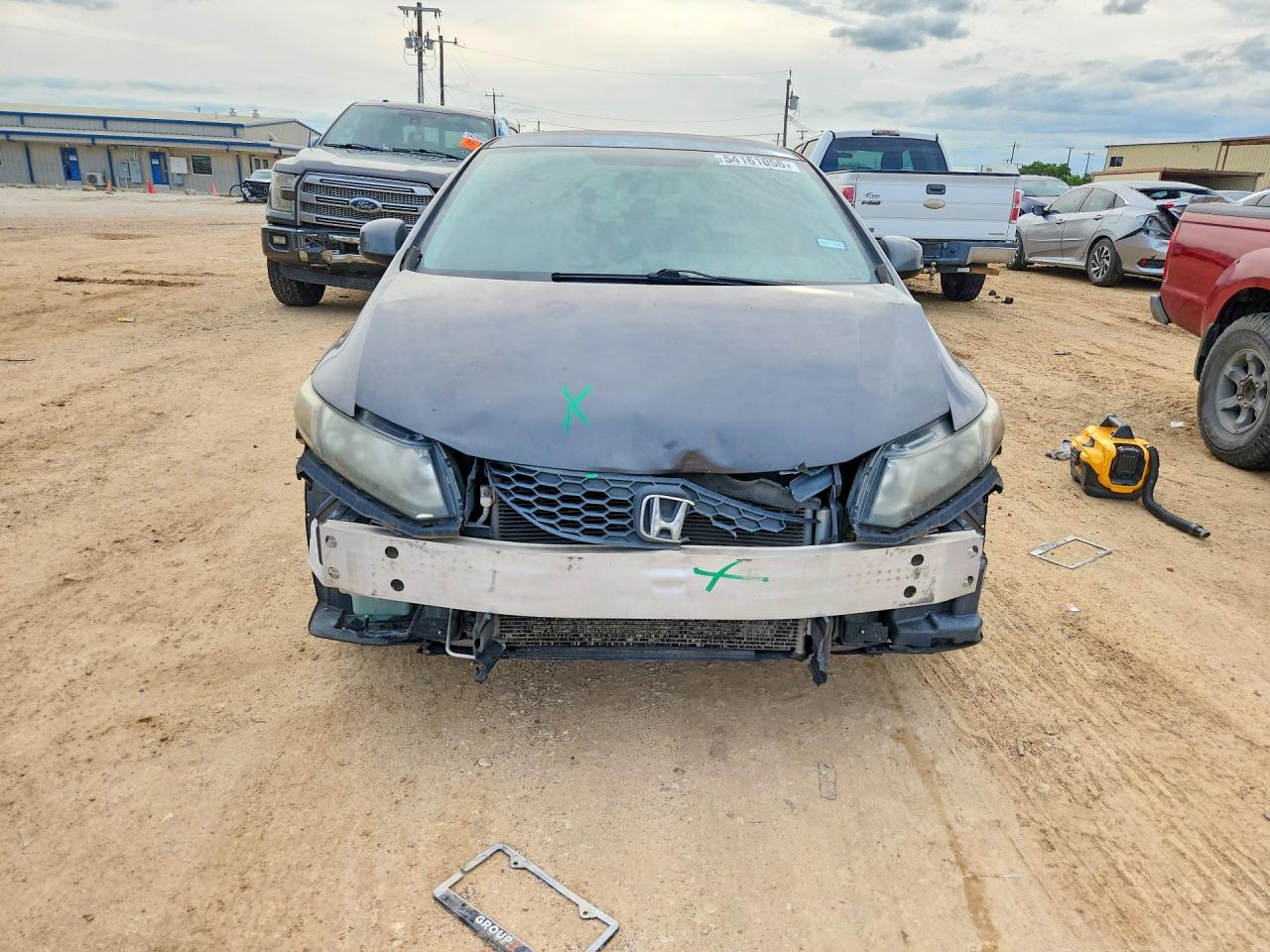 2013 Honda Civic Lx Gray vin: 2HGFB2F57DH589523
