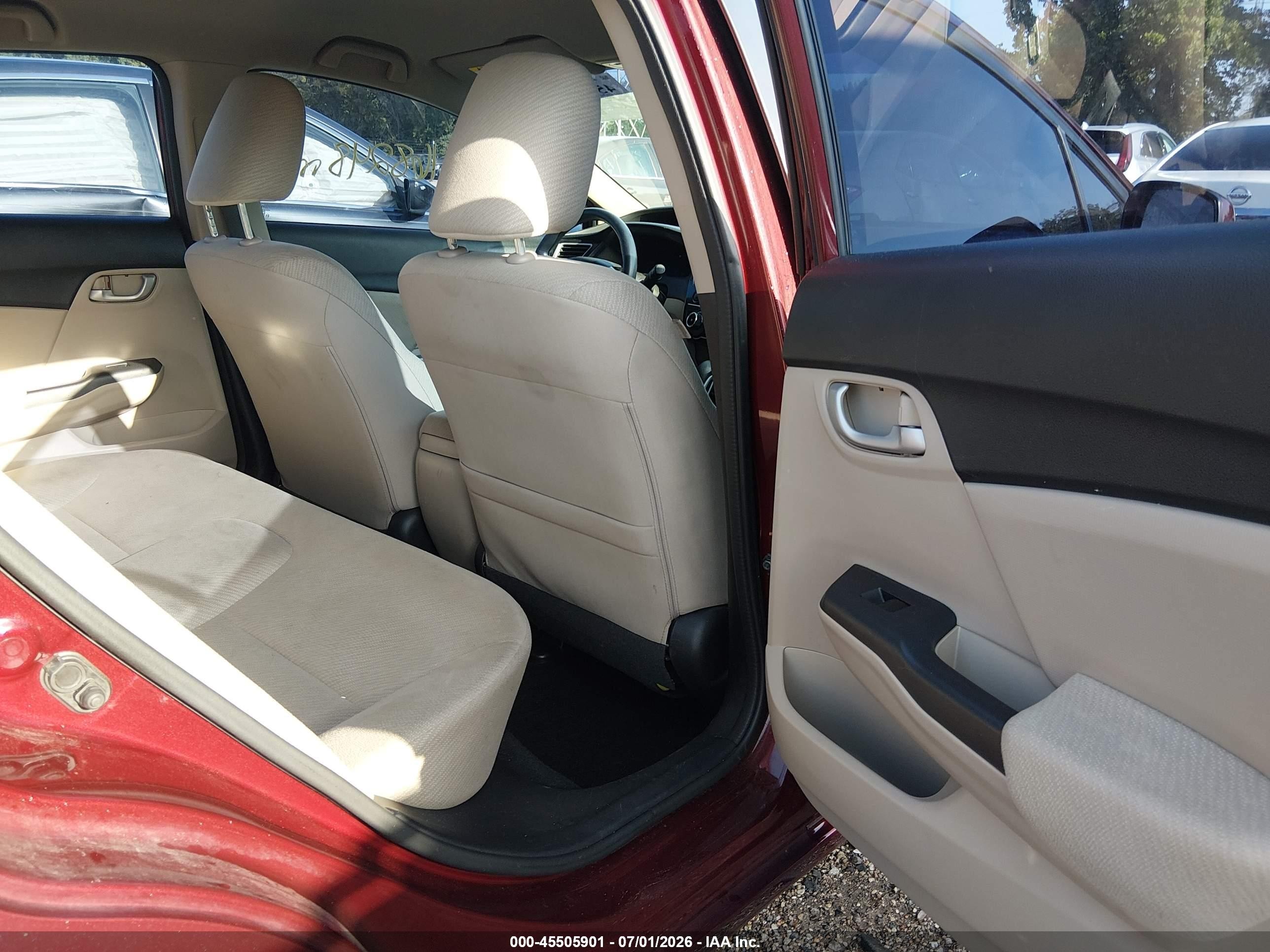 2013 Honda Civic Lx Maroon vin: 2HGFB2F57DH596987