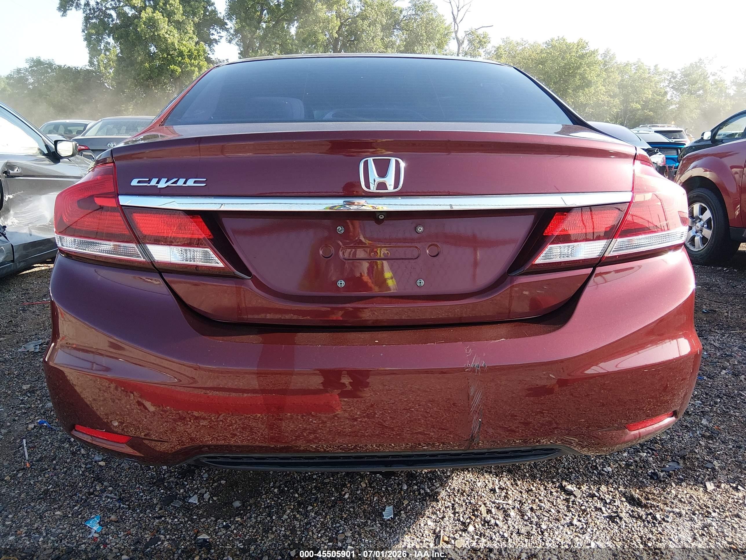 2013 Honda Civic Lx Maroon vin: 2HGFB2F57DH596987