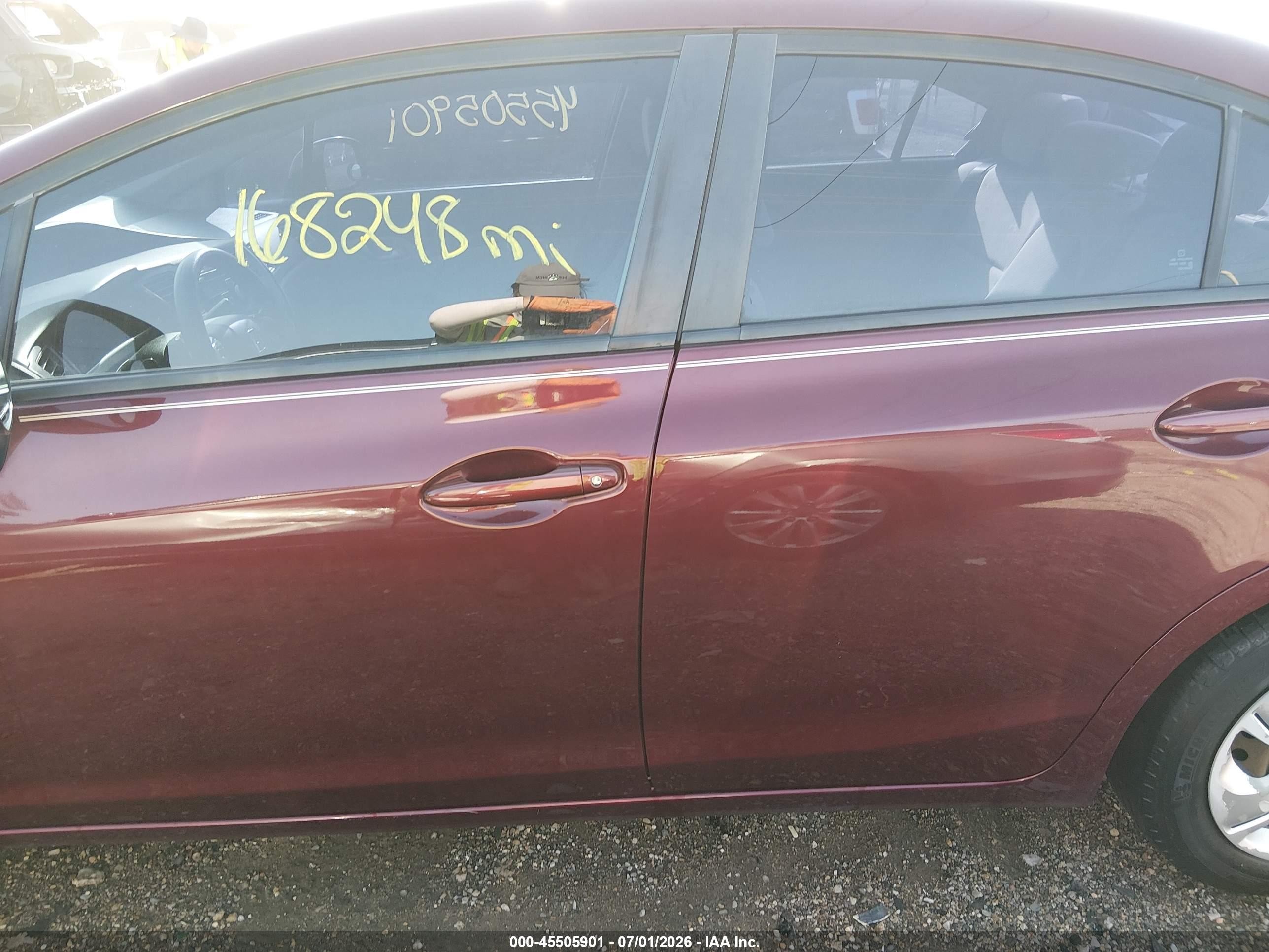 2013 Honda Civic Lx Maroon vin: 2HGFB2F57DH596987