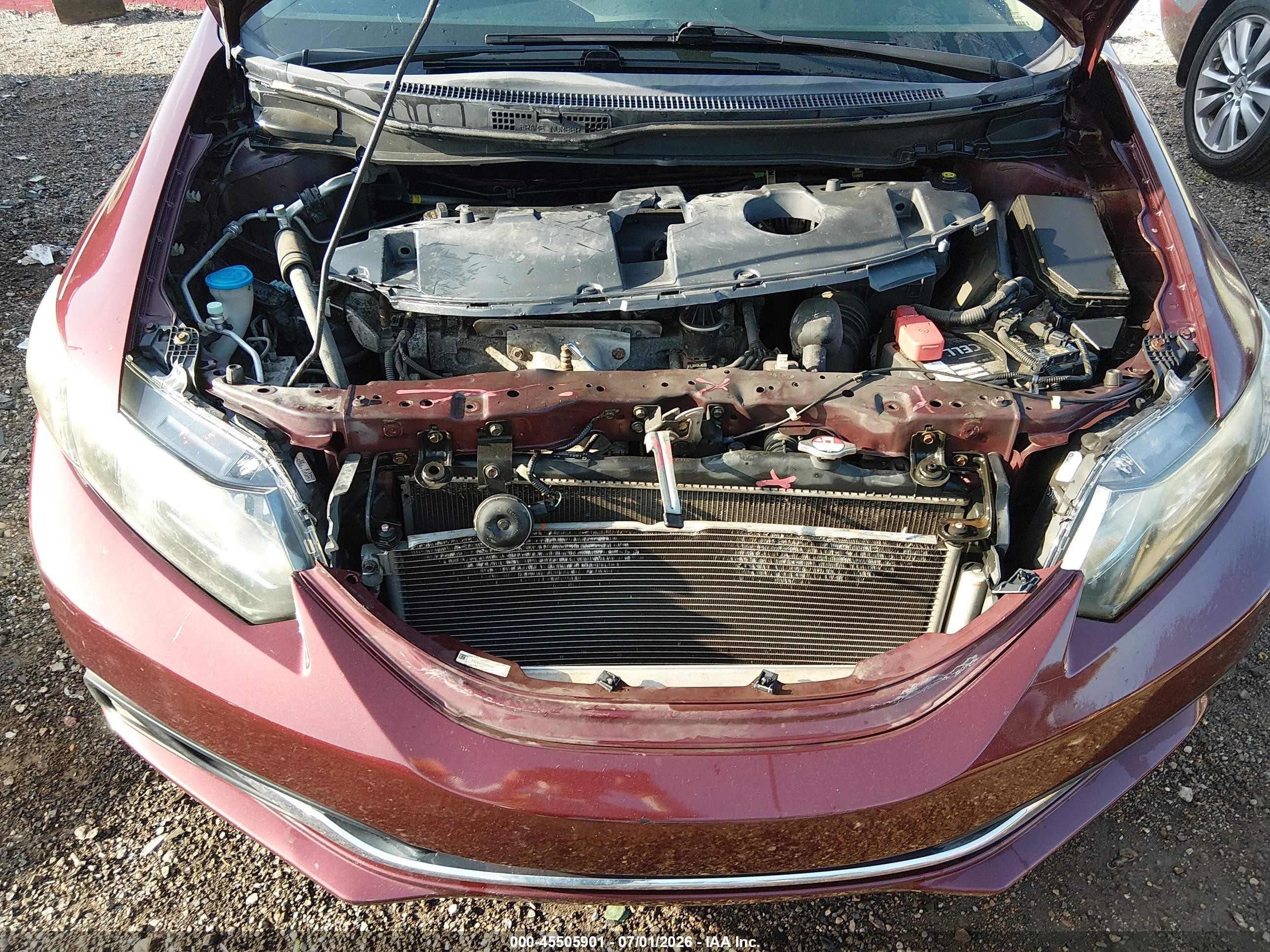 2013 Honda Civic Lx Maroon vin: 2HGFB2F57DH596987