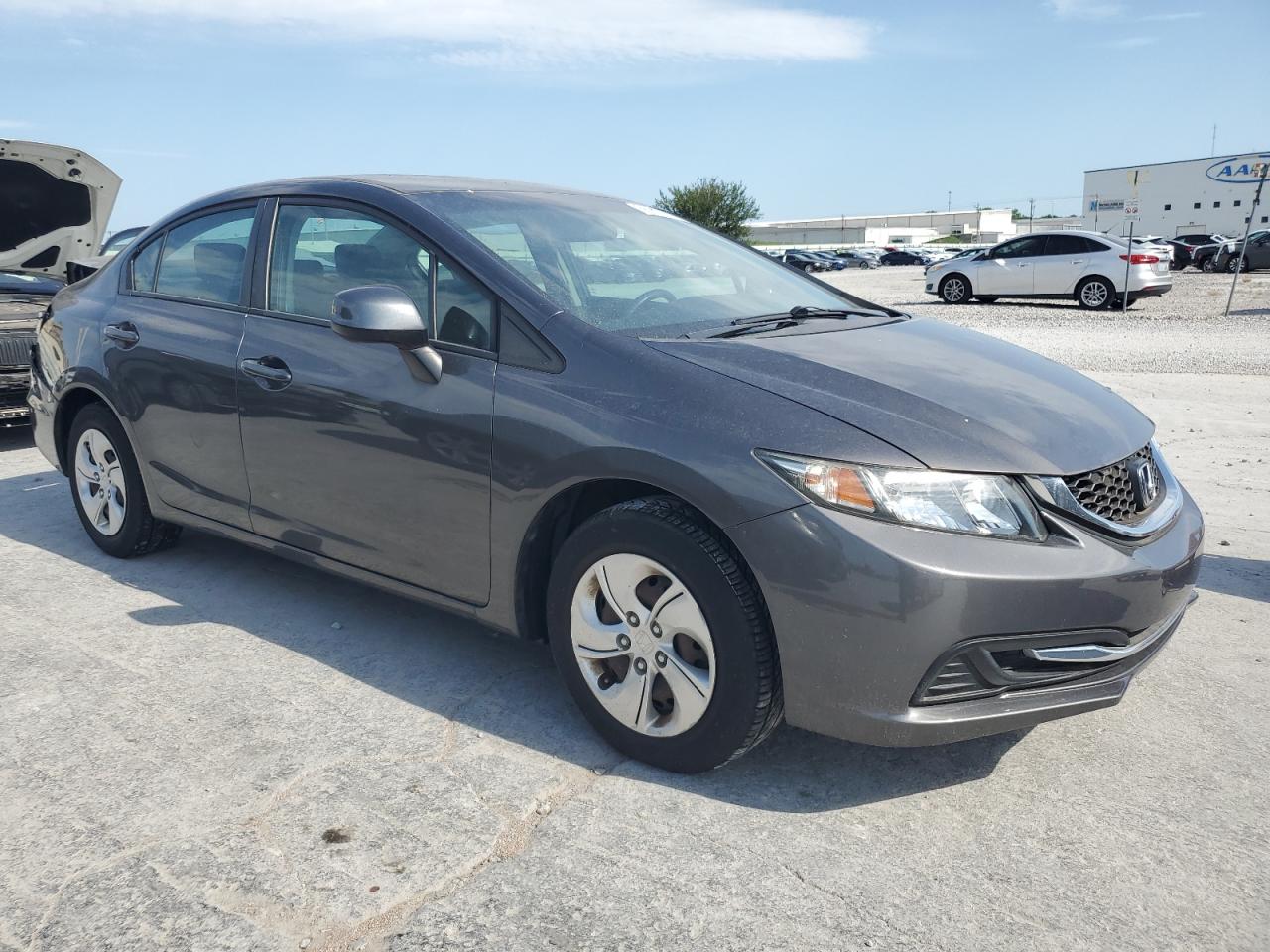2013 Honda Civic Lx Gray vin: 2HGFB2F57DH598450