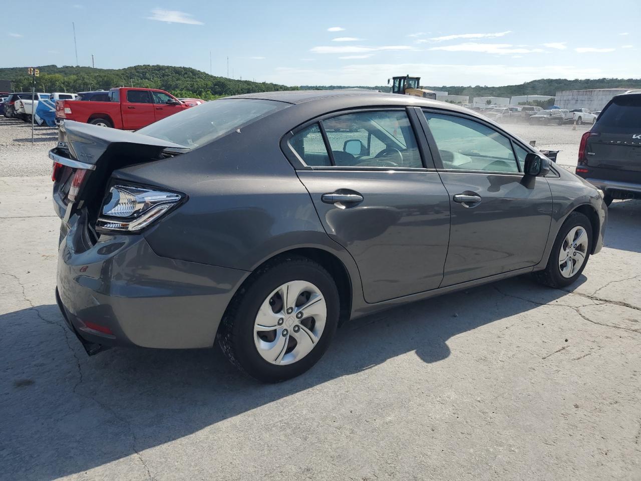 2013 Honda Civic Lx Gray vin: 2HGFB2F57DH598450