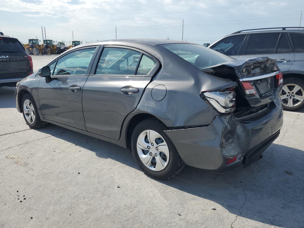2013 Honda Civic Lx Gray vin: 2HGFB2F57DH598450