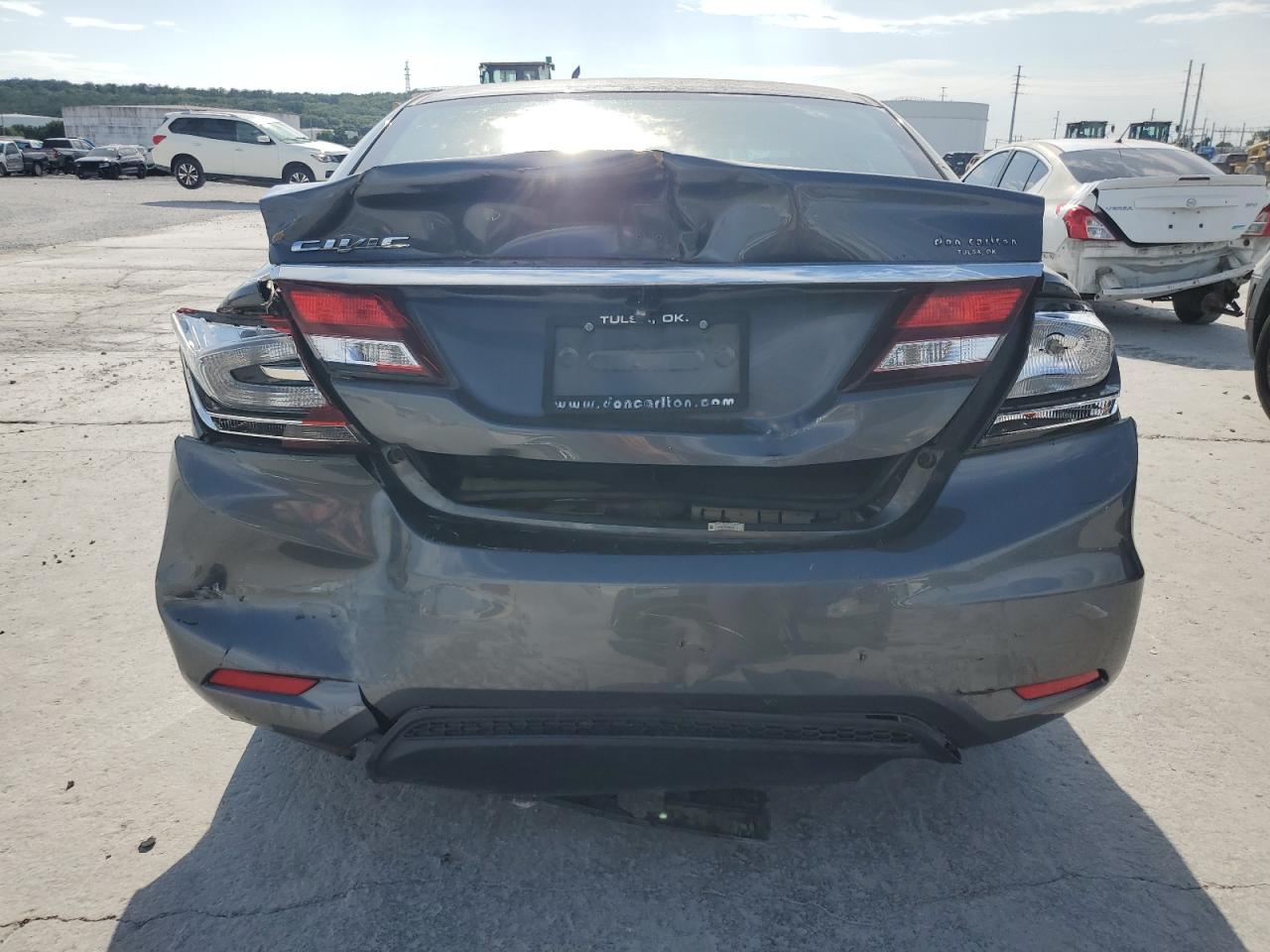 2013 Honda Civic Lx Gray vin: 2HGFB2F57DH598450
