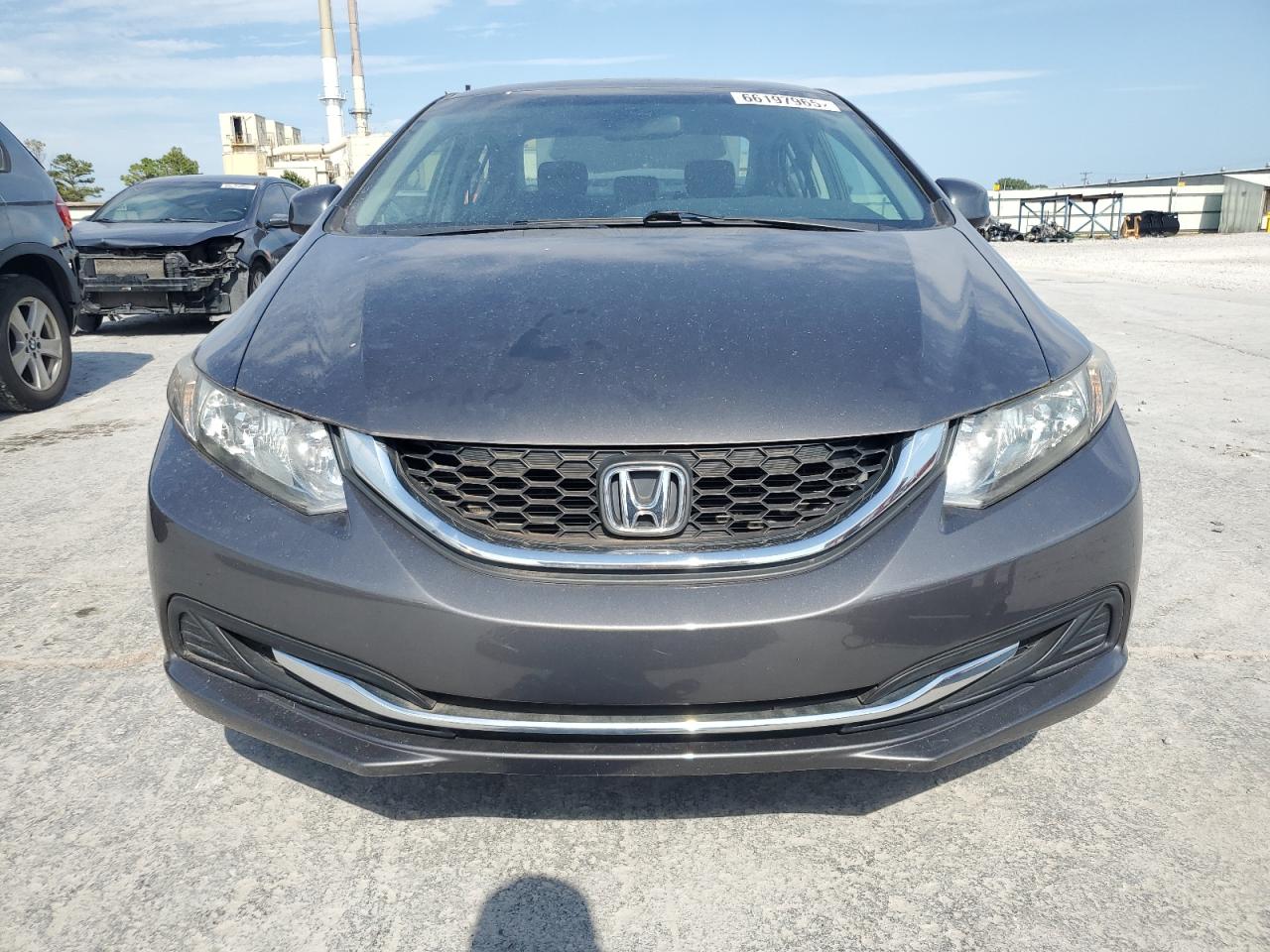 2013 Honda Civic Lx Gray vin: 2HGFB2F57DH598450
