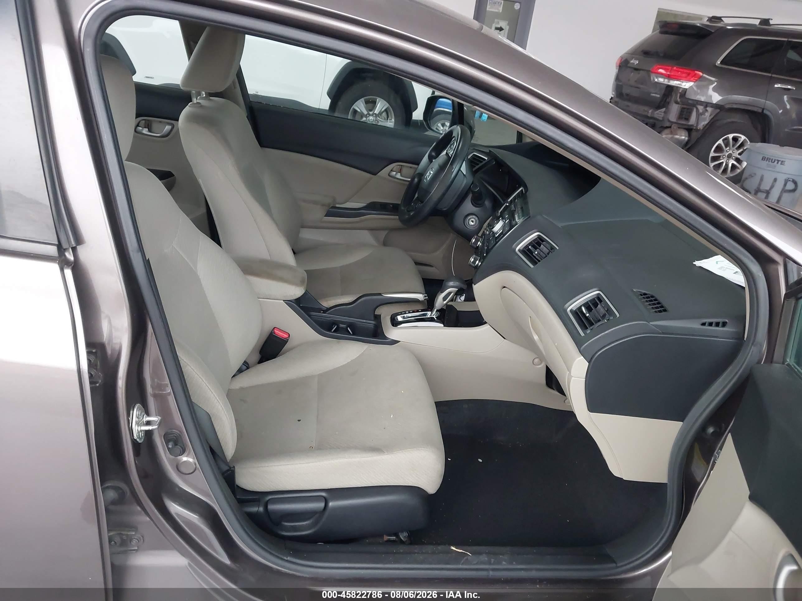 2013 Honda Civic Lx Brown vin: 2HGFB2F57DH603243