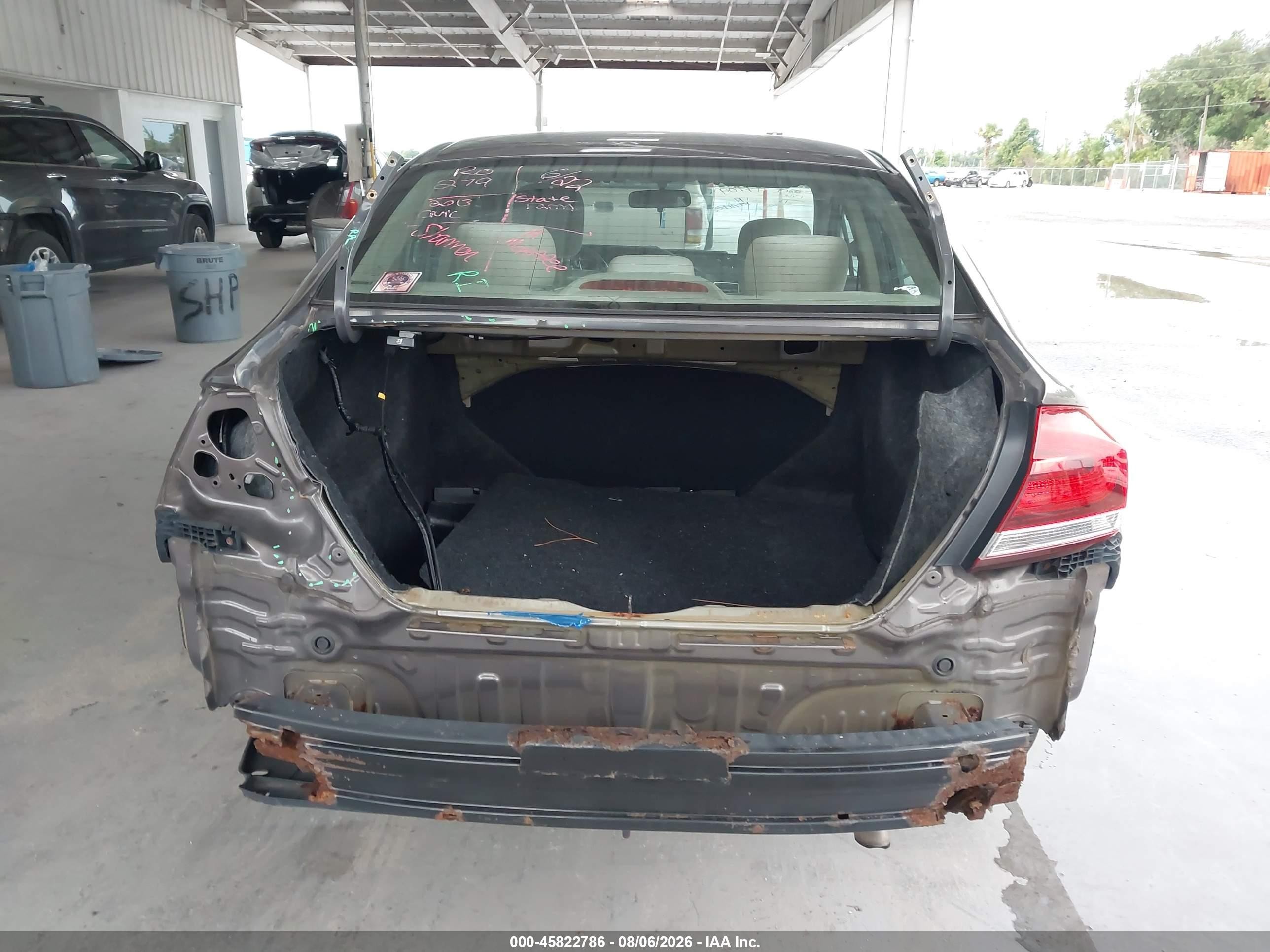 2013 Honda Civic Lx Brown vin: 2HGFB2F57DH603243