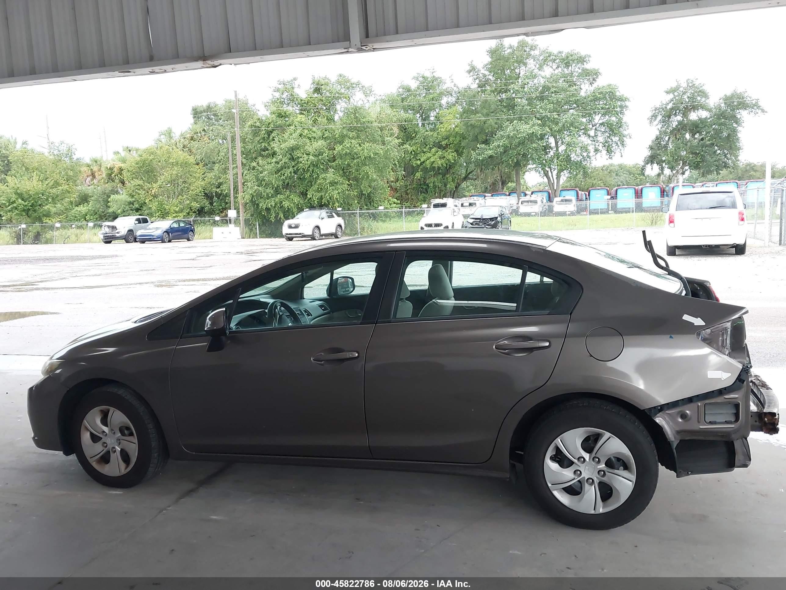2013 Honda Civic Lx Brown vin: 2HGFB2F57DH603243