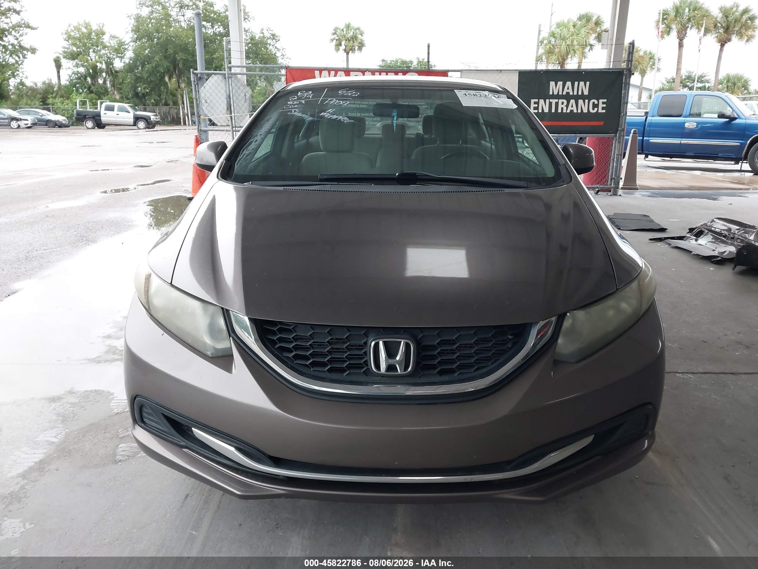 2013 Honda Civic Lx Brown vin: 2HGFB2F57DH603243