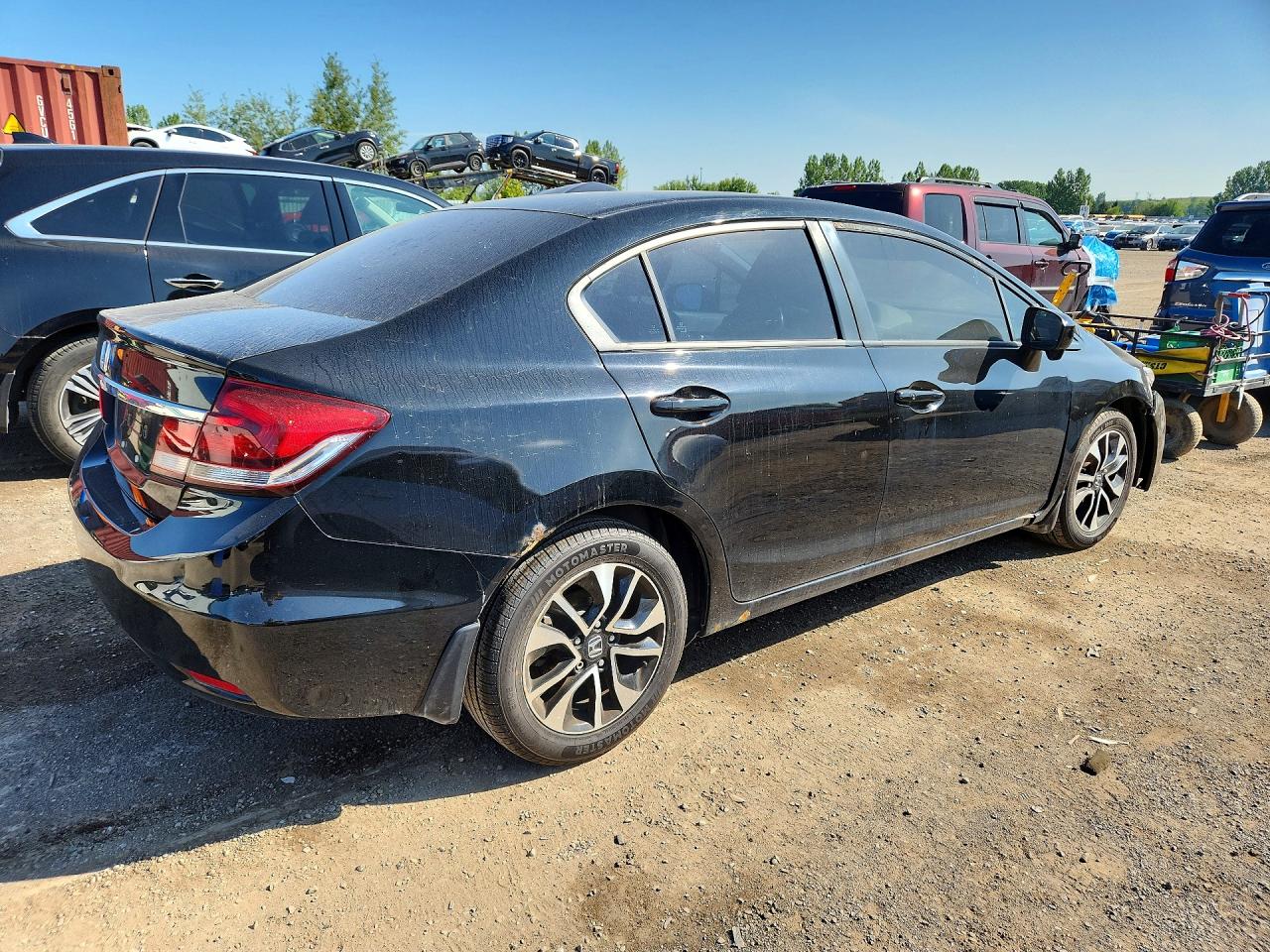 2014 Honda Civic Lx Black vin: 2HGFB2F57EH001301