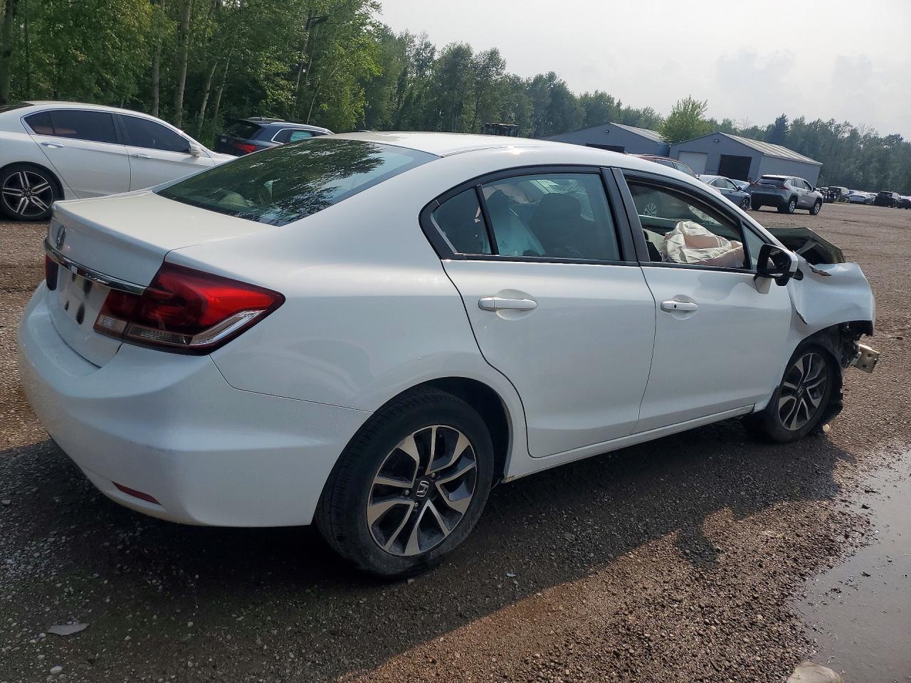 2014 Honda Civic Lx White vin: 2HGFB2F57EH041961