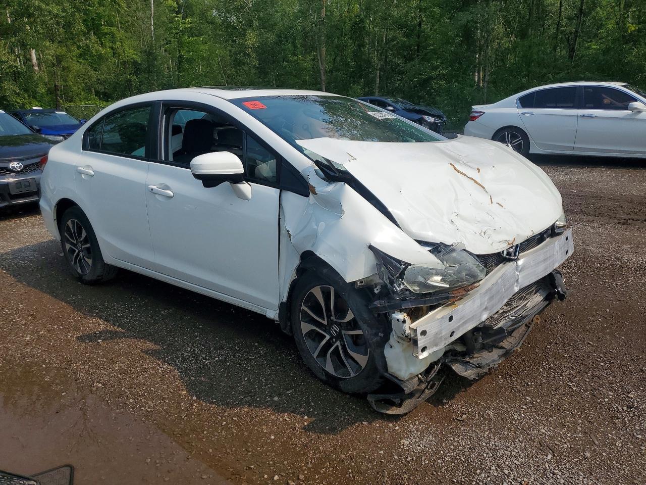 2014 Honda Civic Lx White vin: 2HGFB2F57EH041961