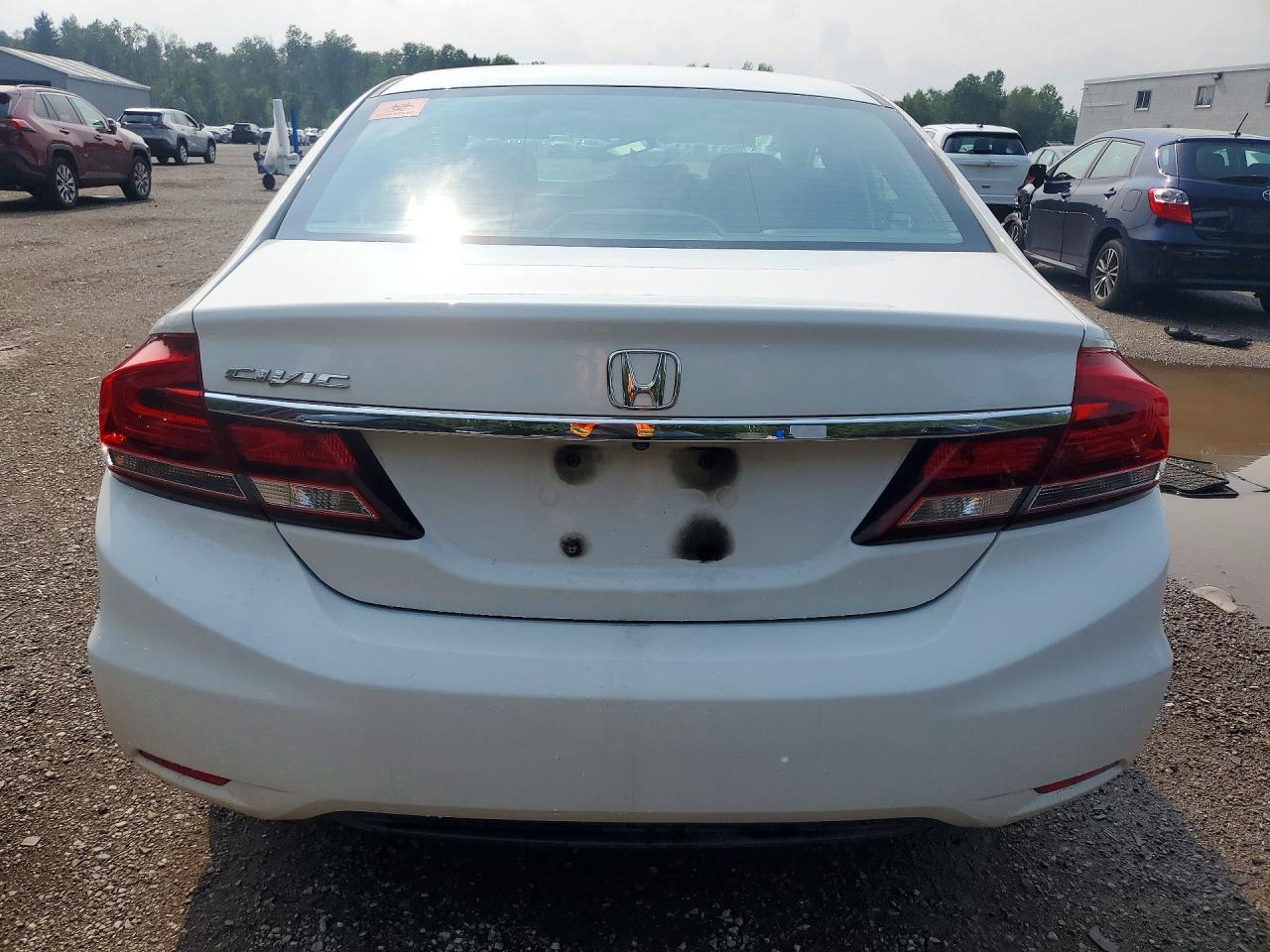 2014 Honda Civic Lx White vin: 2HGFB2F57EH041961