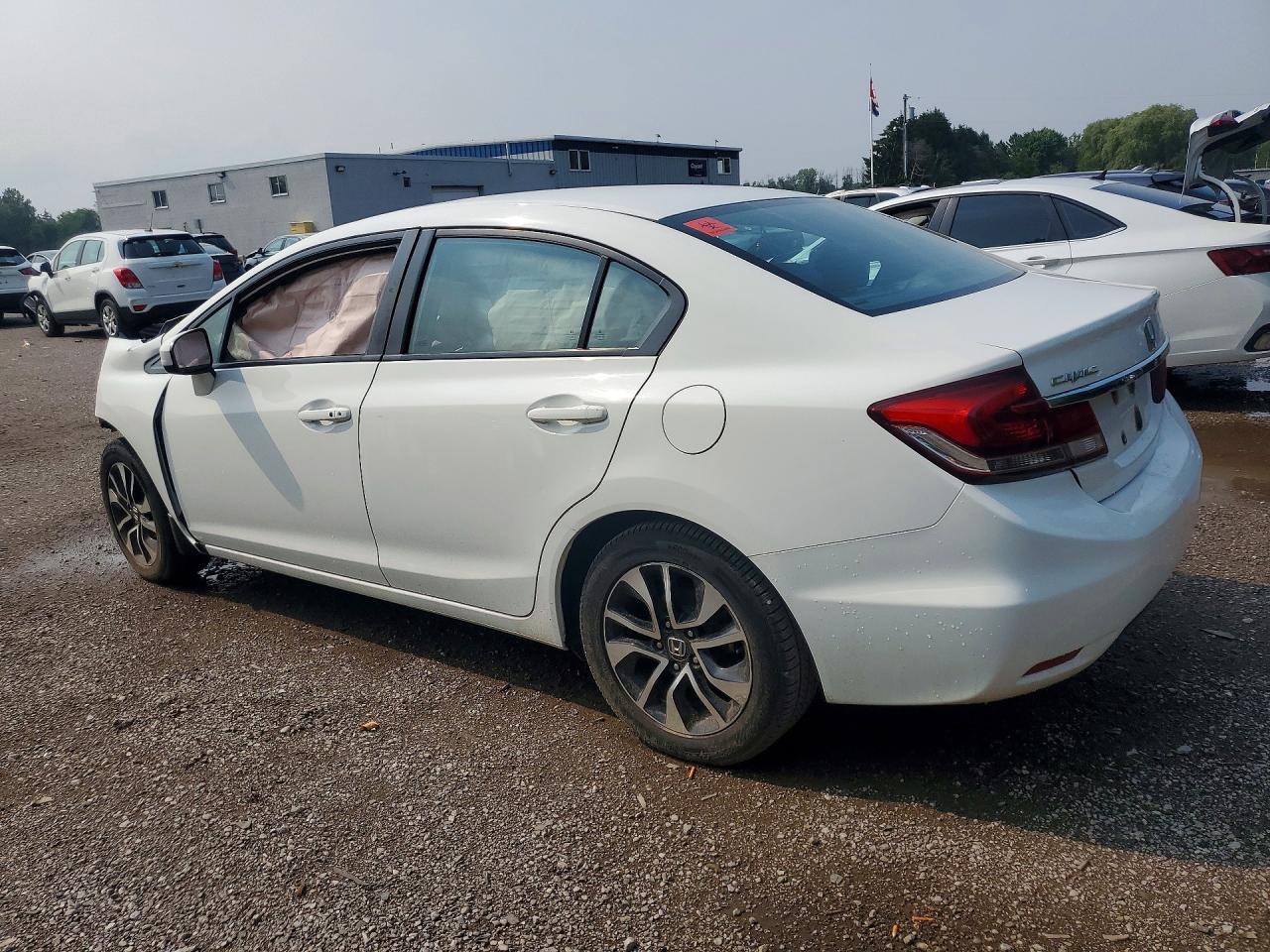 2014 Honda Civic Lx White vin: 2HGFB2F57EH041961