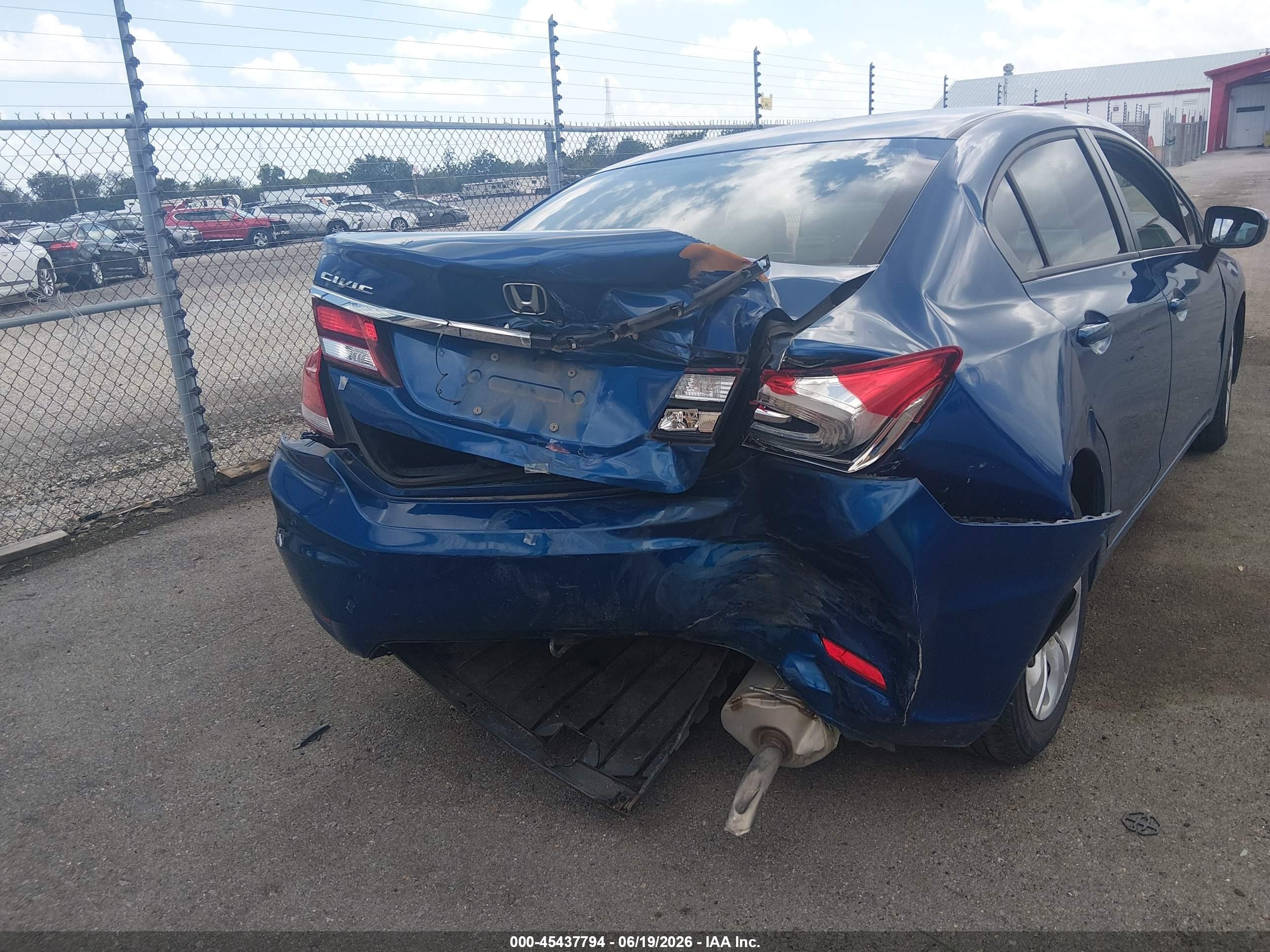 2014 Honda Civic Lx Blue vin: 2HGFB2F57EH500079
