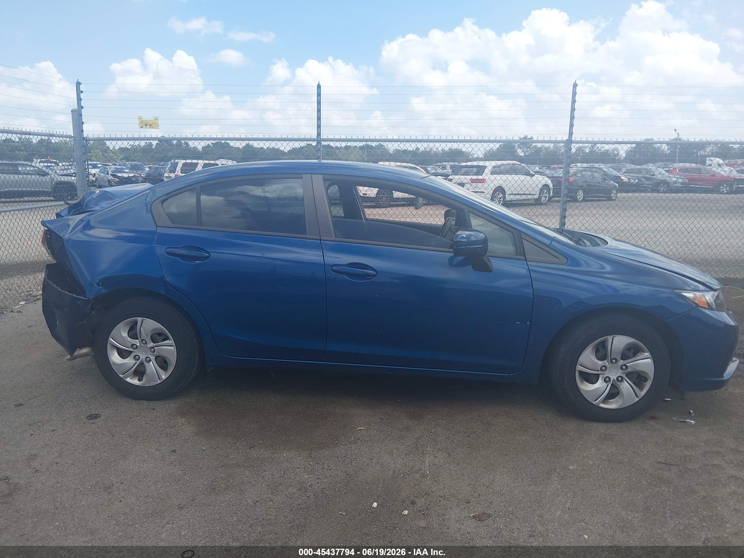 2014 Honda Civic Lx Blue vin: 2HGFB2F57EH500079