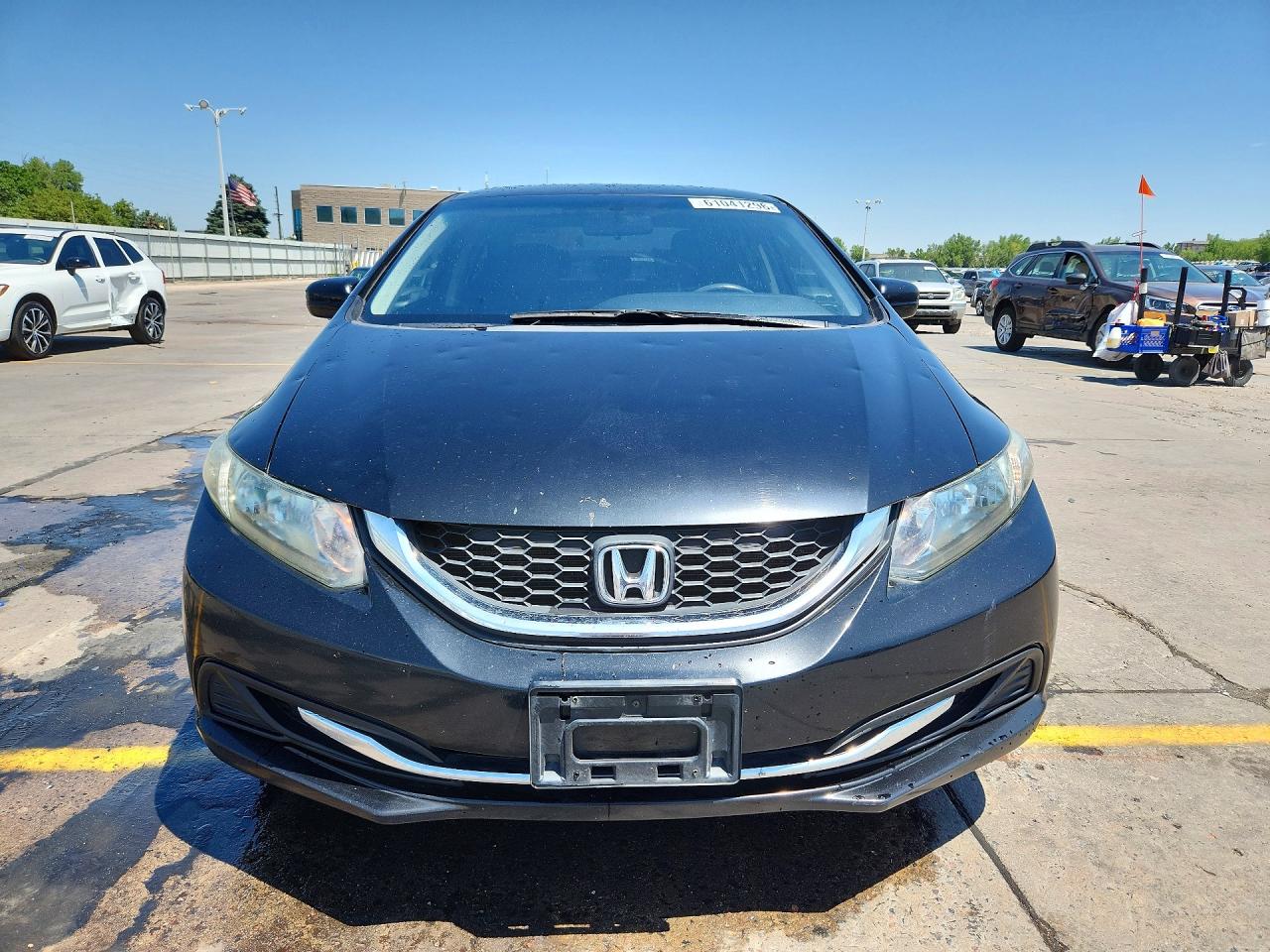 2014 Honda Civic Lx Black vin: 2HGFB2F57EH502334