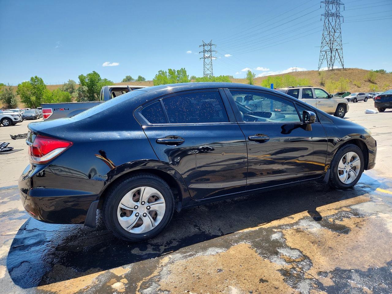 2014 Honda Civic Lx Black vin: 2HGFB2F57EH502334