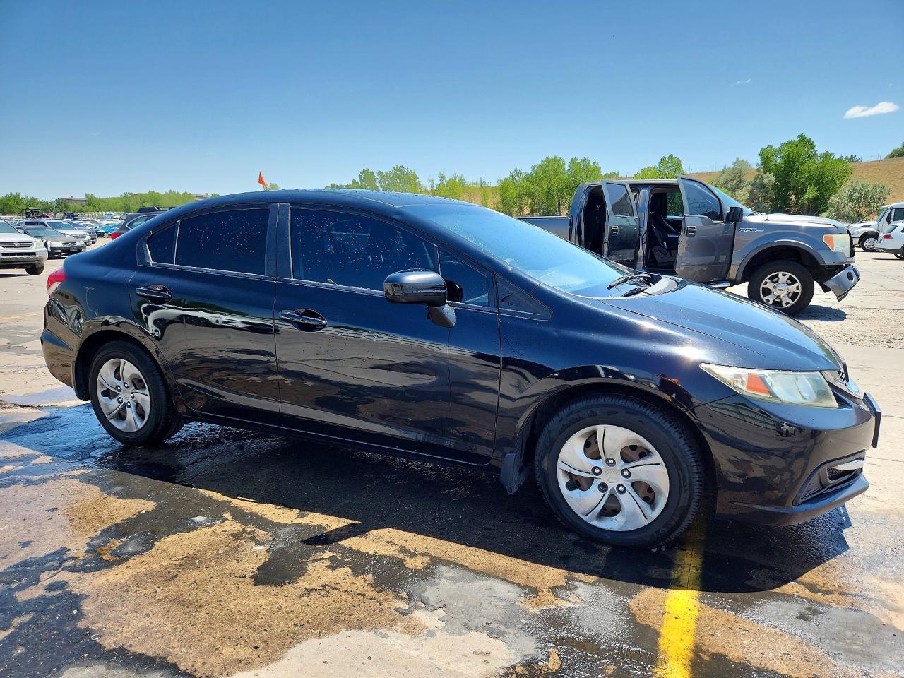 2014 Honda Civic Lx Black vin: 2HGFB2F57EH502334