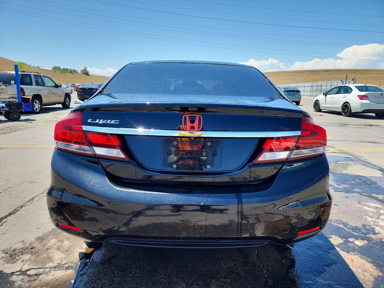 2014 Honda Civic Lx Black vin: 2HGFB2F57EH502334