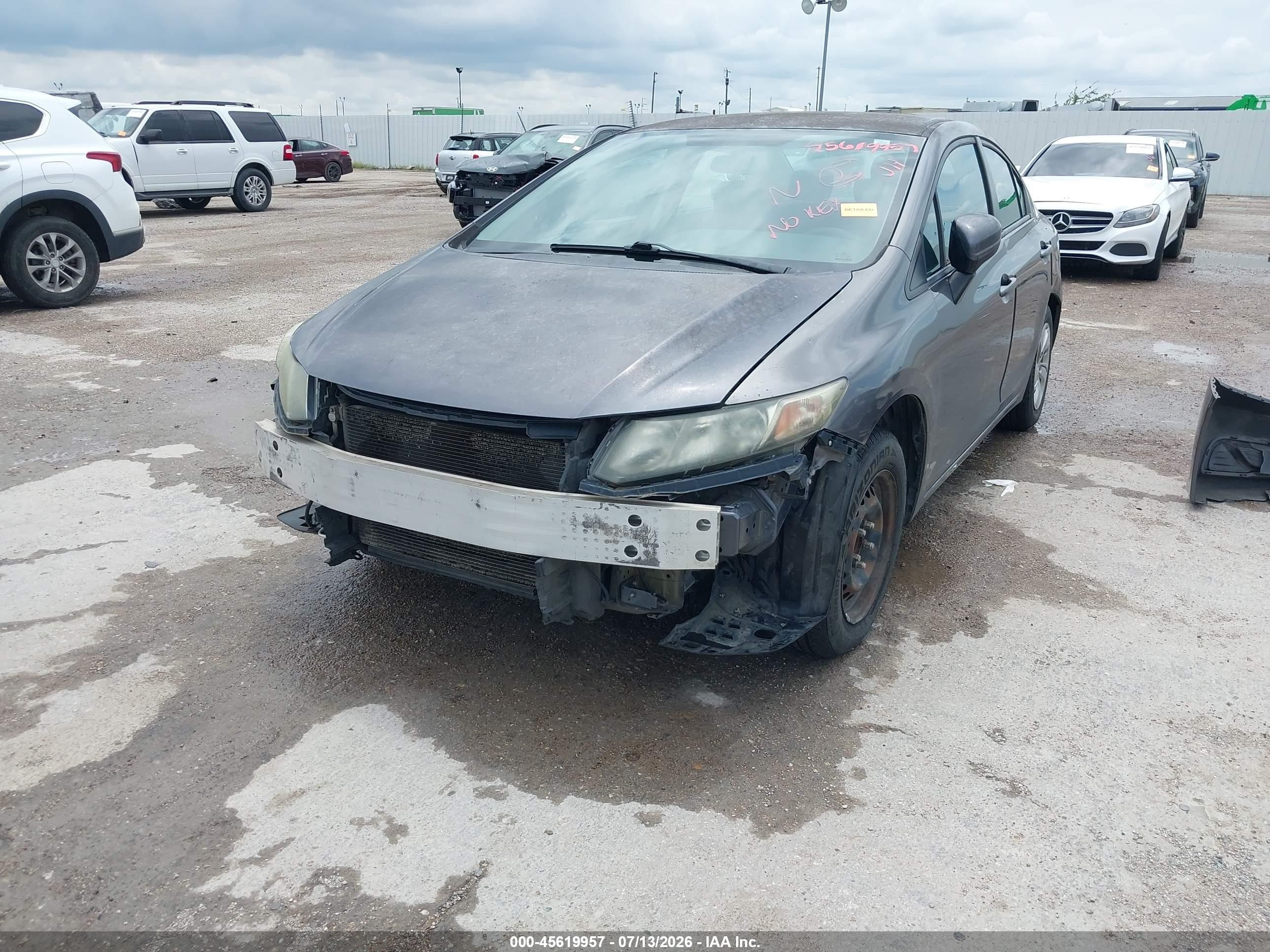 2014 Honda Civic Lx Серый vin: 2HGFB2F57EH506058