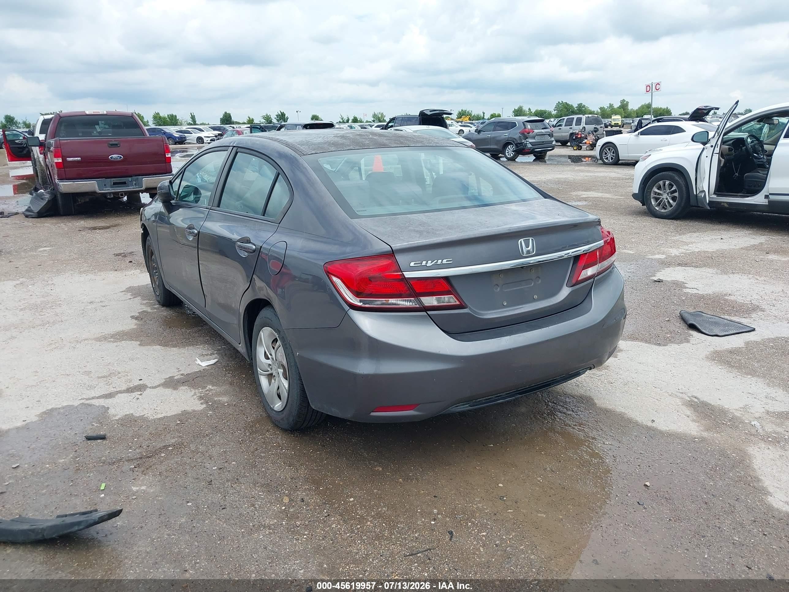 2014 Honda Civic Lx Серый vin: 2HGFB2F57EH506058