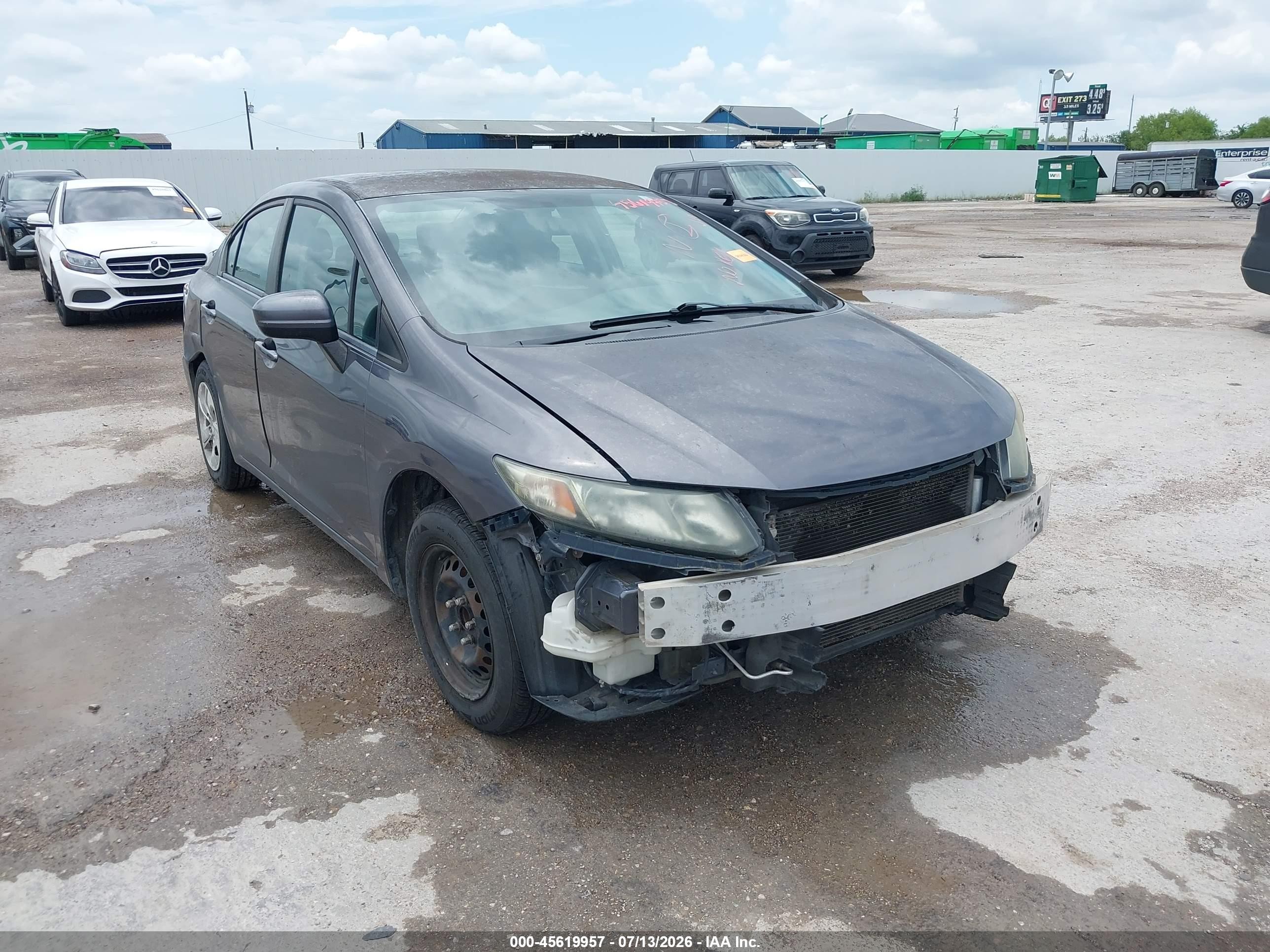 2014 Honda Civic Lx Серый vin: 2HGFB2F57EH506058