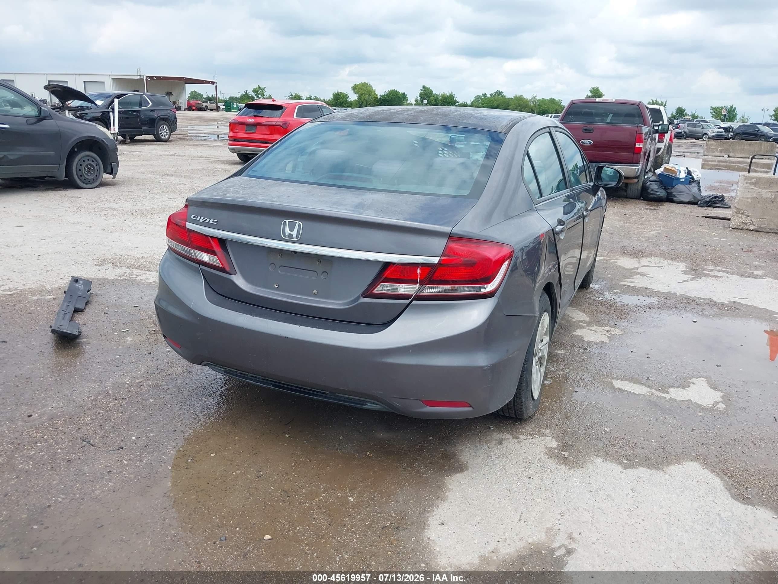 2014 Honda Civic Lx Серый vin: 2HGFB2F57EH506058