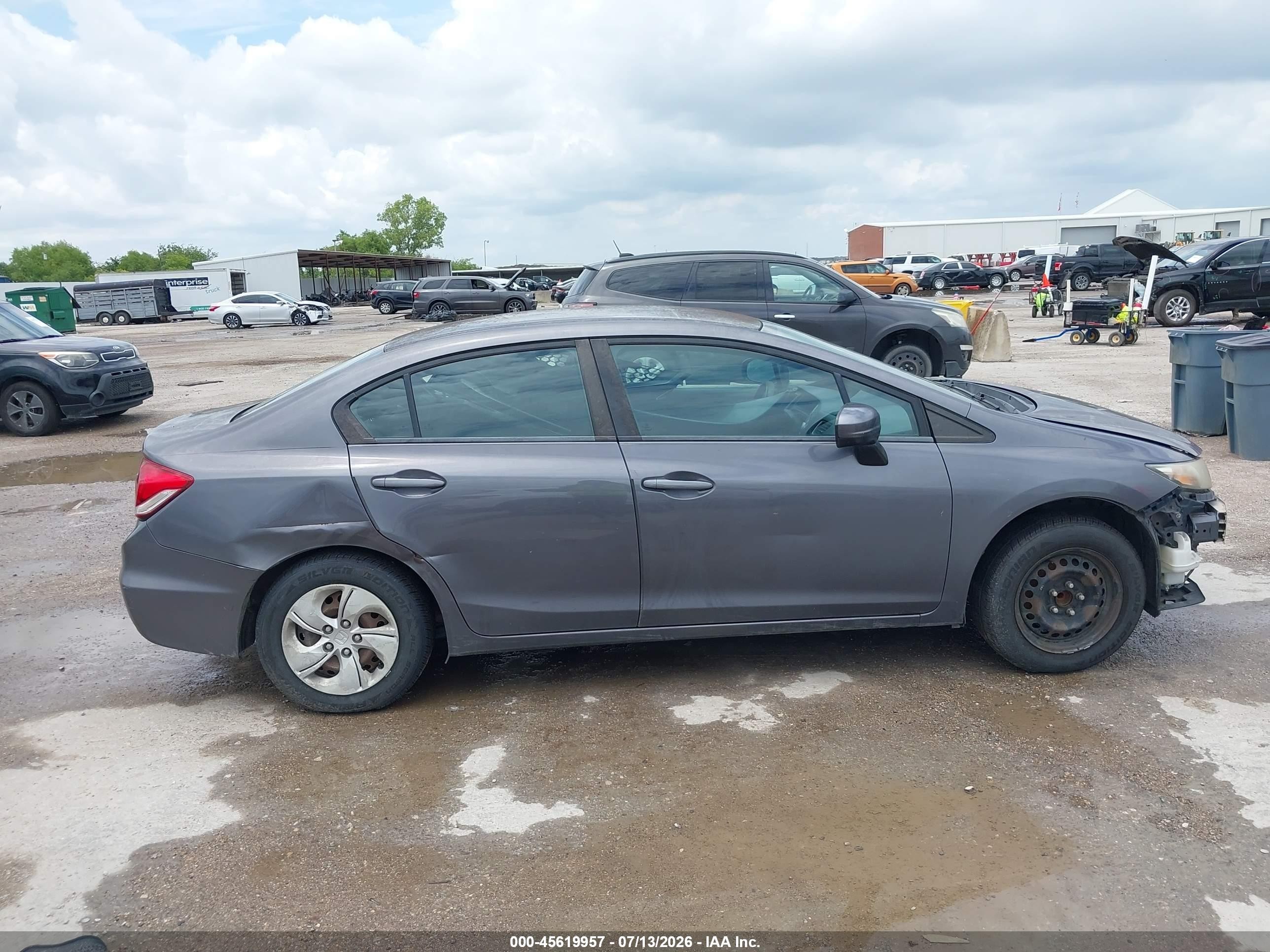 2014 Honda Civic Lx Серый vin: 2HGFB2F57EH506058
