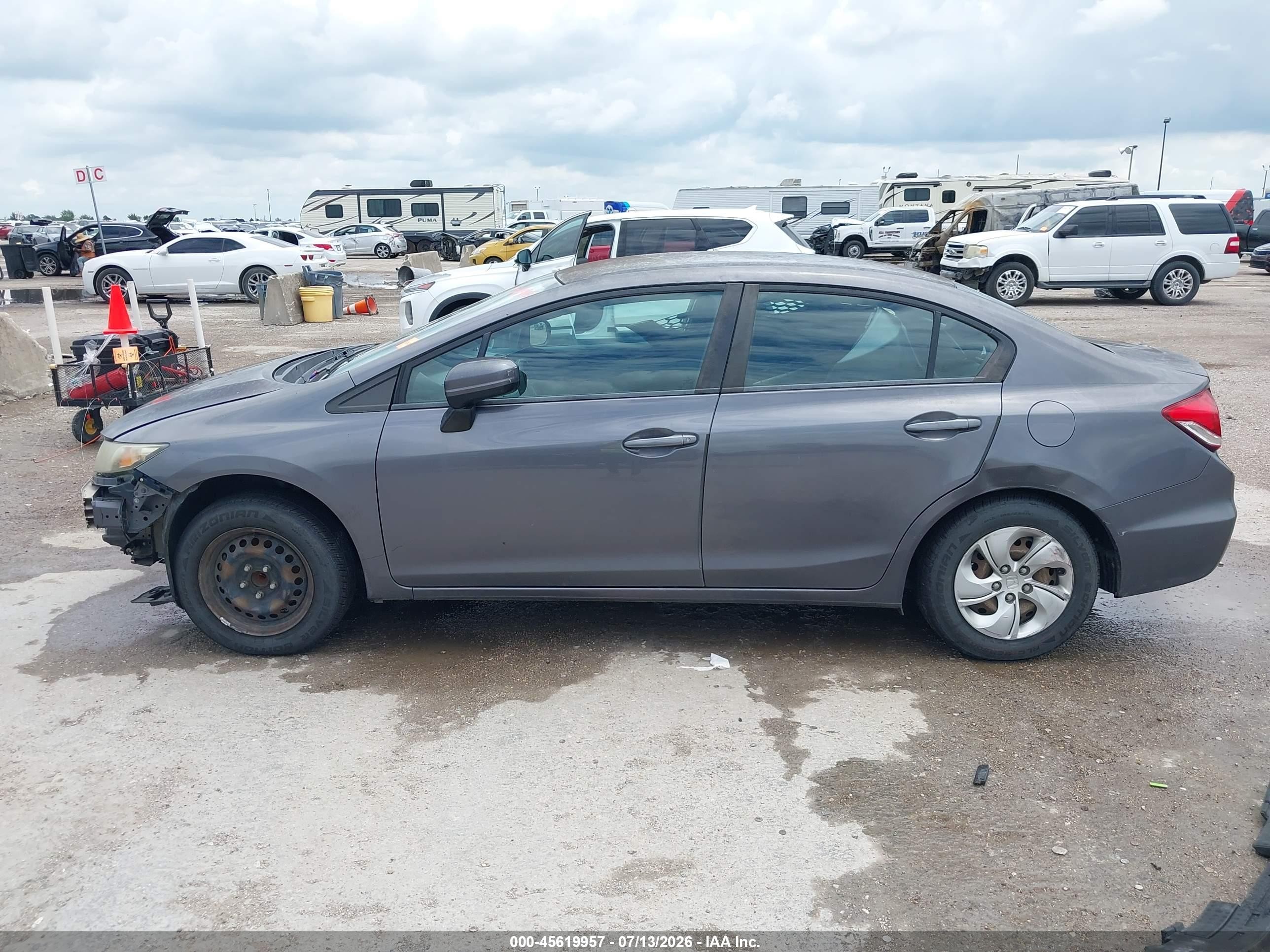 2014 Honda Civic Lx Серый vin: 2HGFB2F57EH506058