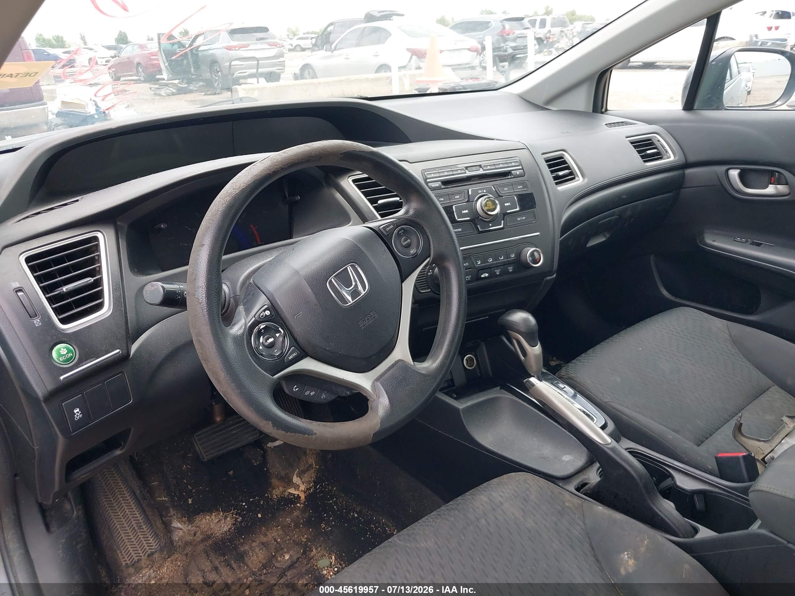 2014 Honda Civic Lx Серый vin: 2HGFB2F57EH506058