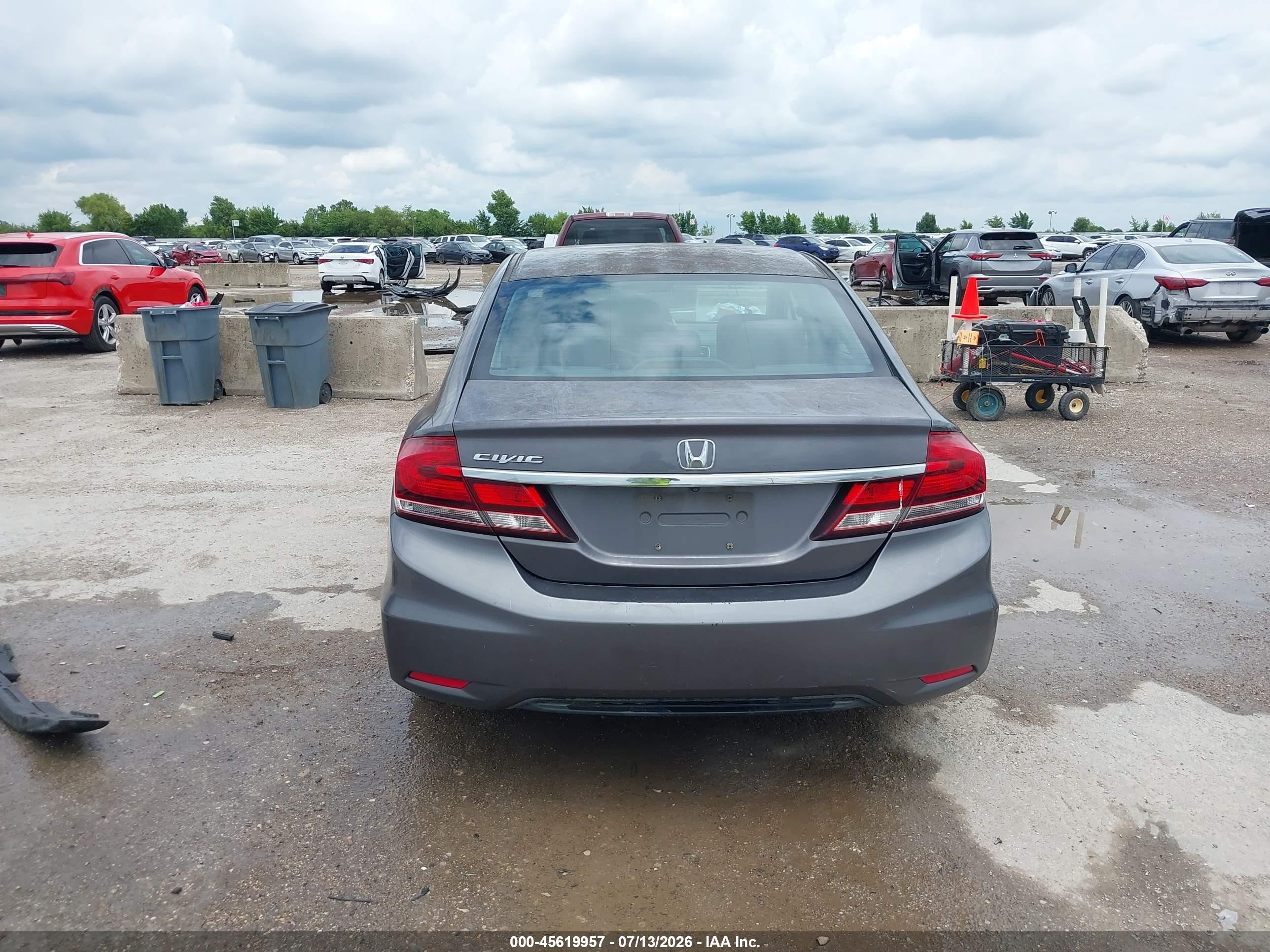 2014 Honda Civic Lx Серый vin: 2HGFB2F57EH506058