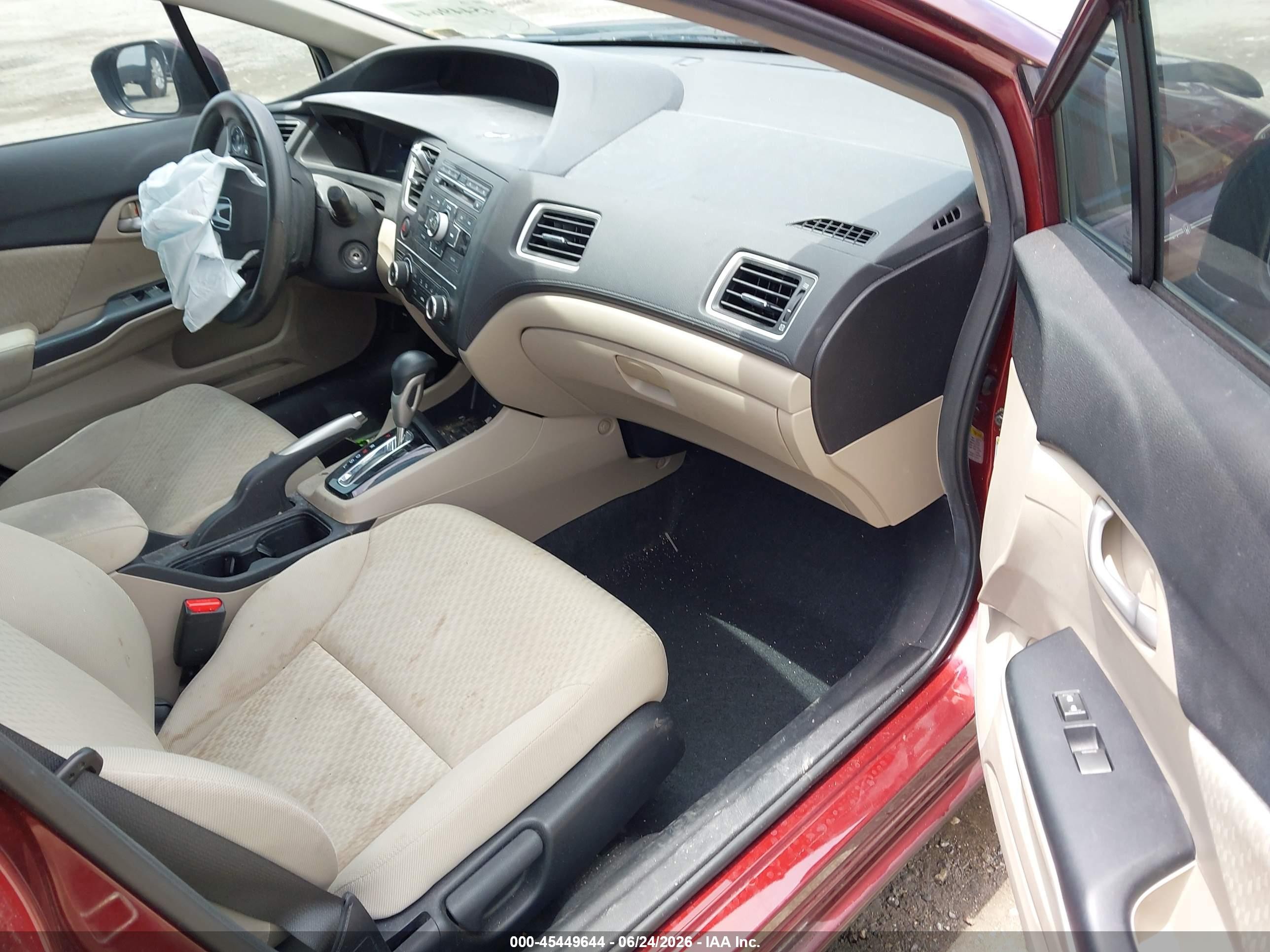 2014 Honda Civic Lx Бордовый vin: 2HGFB2F57EH510854
