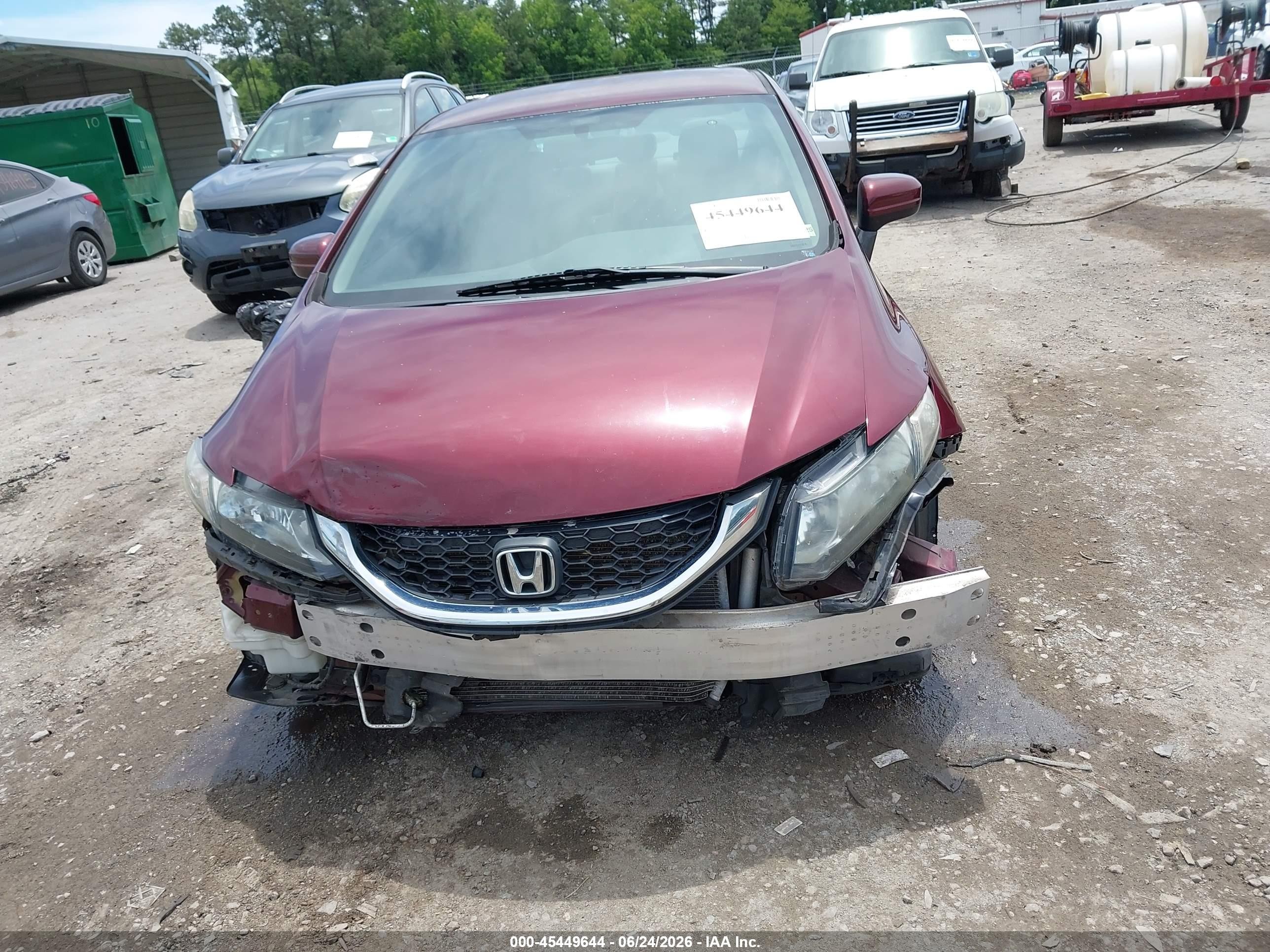 2014 Honda Civic Lx Бордовый vin: 2HGFB2F57EH510854