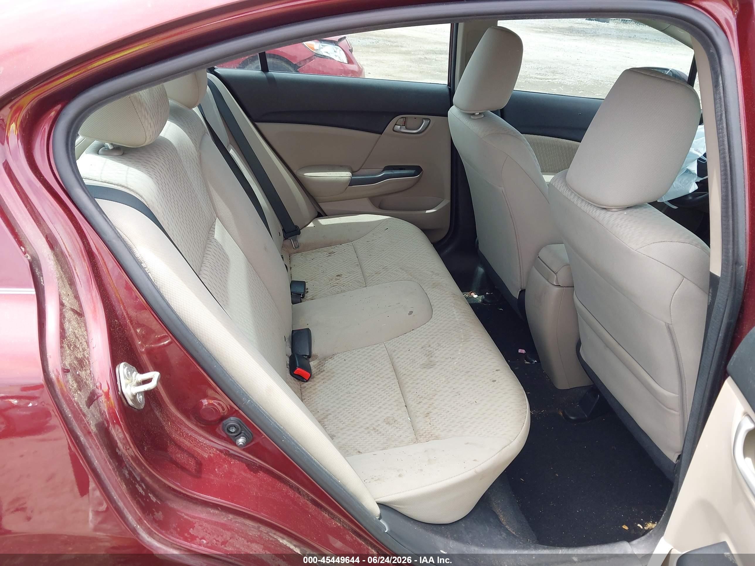 2014 Honda Civic Lx Бордовый vin: 2HGFB2F57EH510854