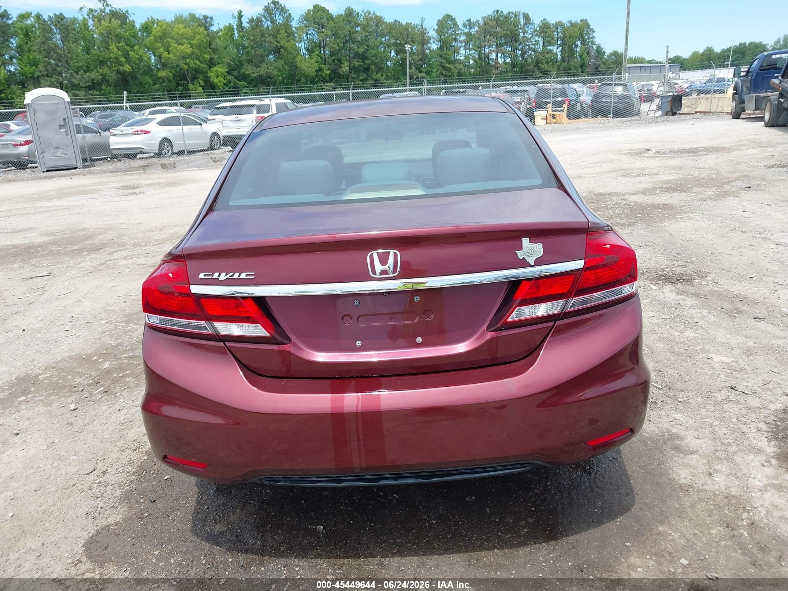 2014 Honda Civic Lx Бордовый vin: 2HGFB2F57EH510854