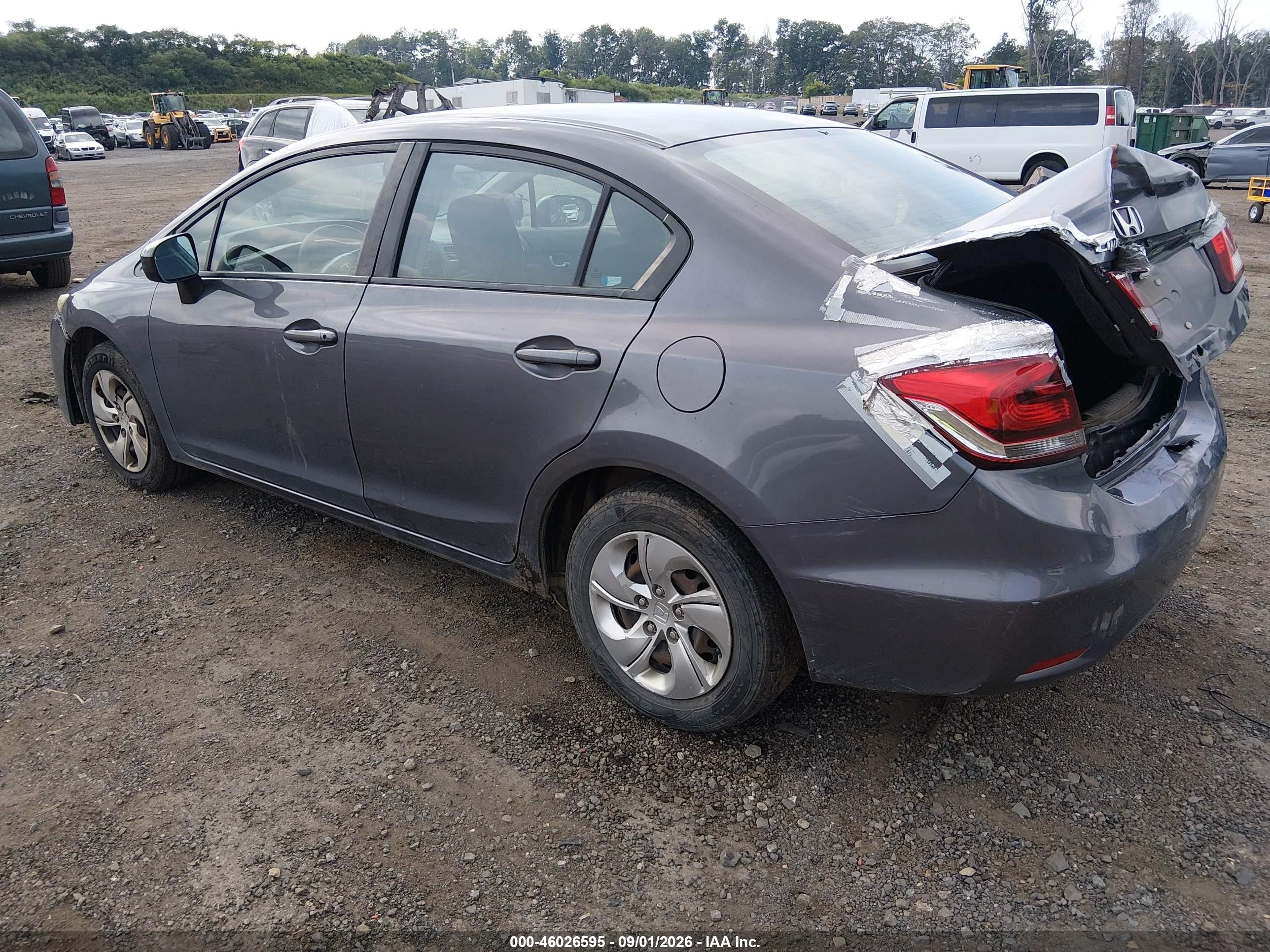 2014 Honda Civic Lx Gray vin: 2HGFB2F57EH514435