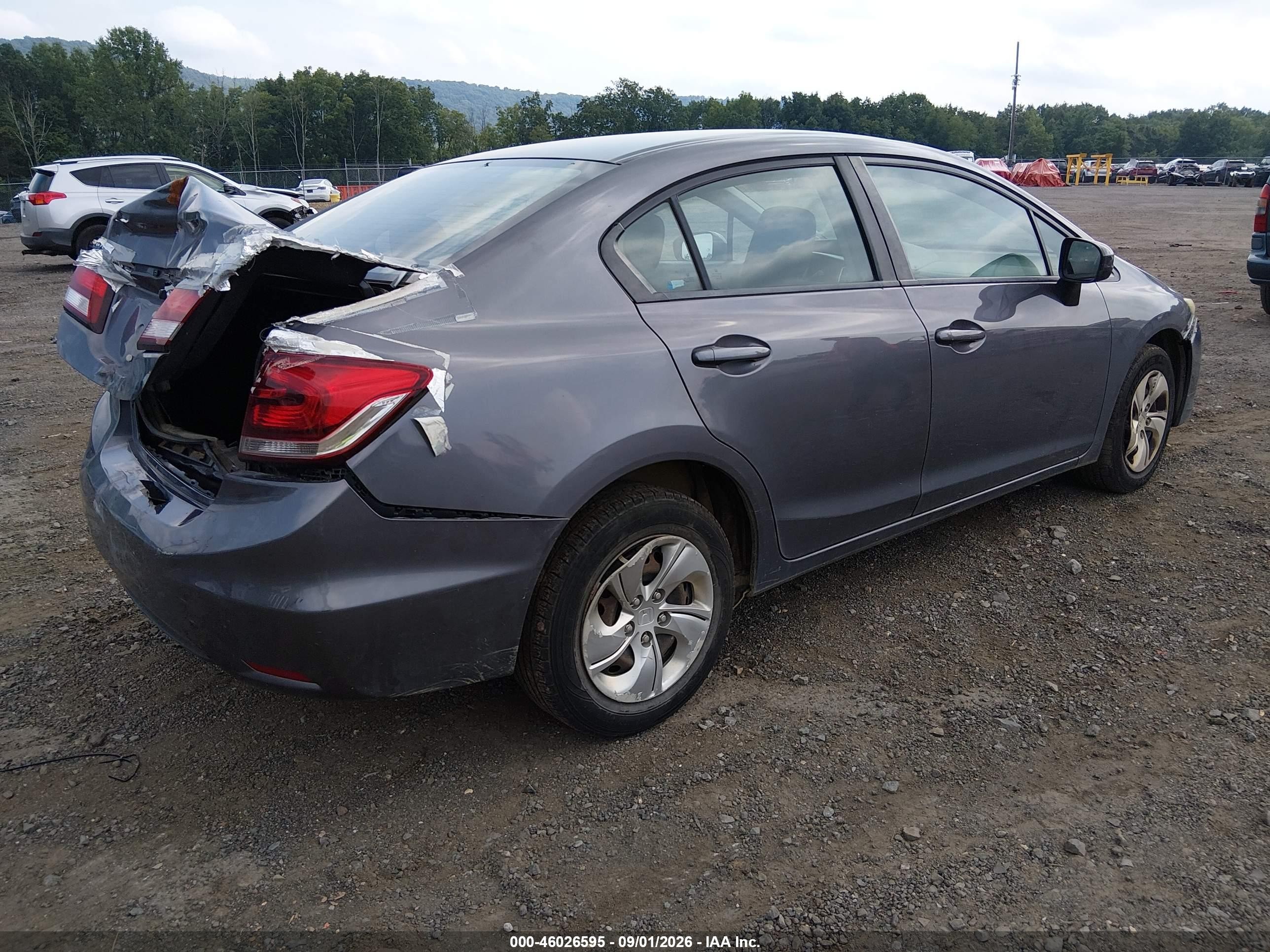 2014 Honda Civic Lx Gray vin: 2HGFB2F57EH514435