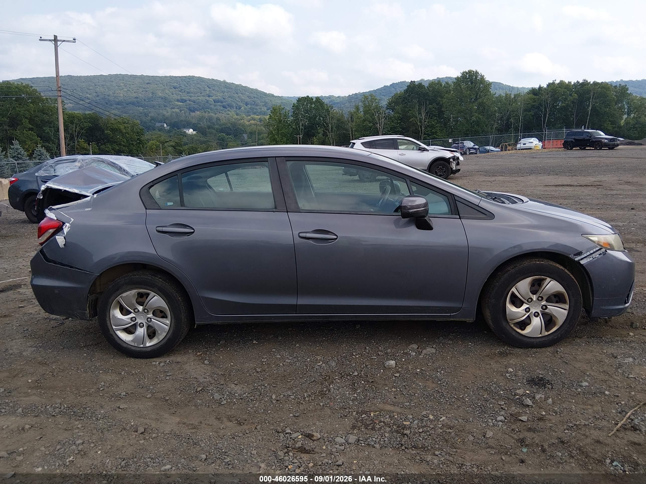 2014 Honda Civic Lx Gray vin: 2HGFB2F57EH514435